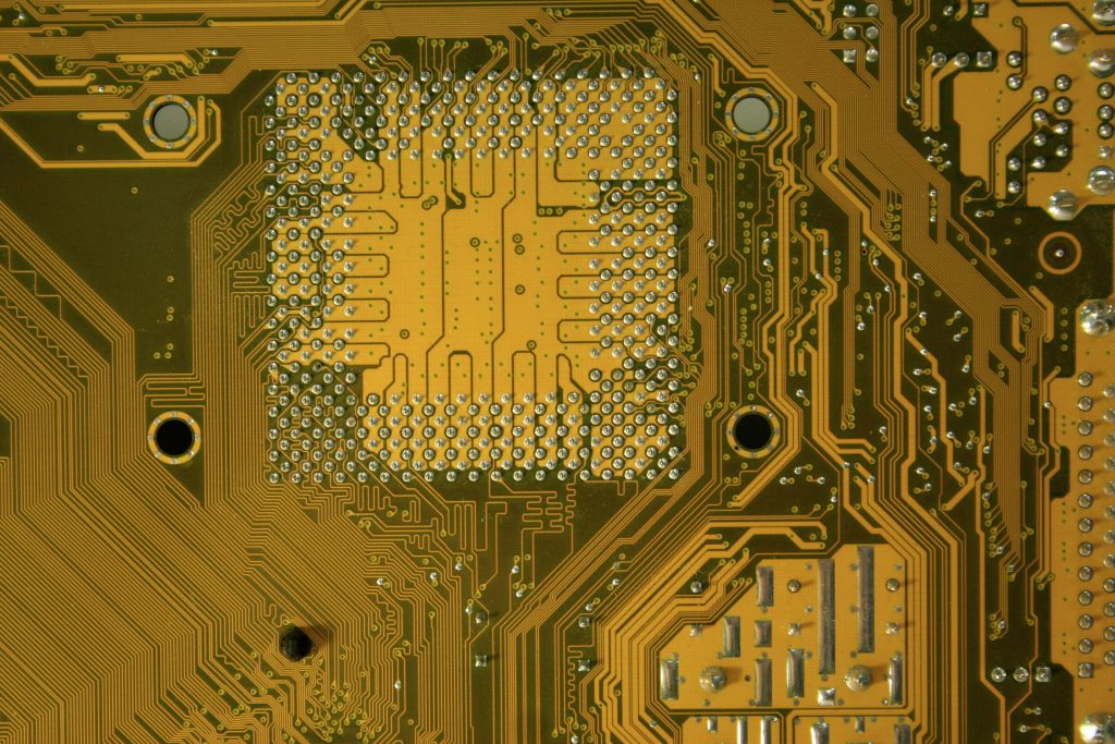 Computer texture yellow motherboard circuit stock photo Texture X