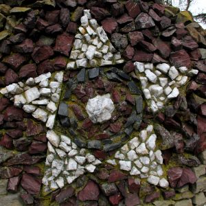 Texturex stone star texture rock wall white red five point stonework Texture