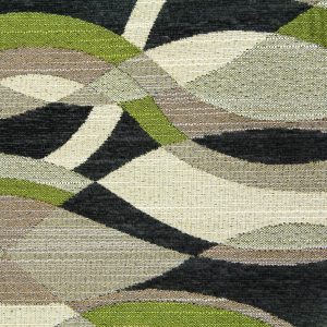 fabric texture swirl waves green art design pattern wallpaper