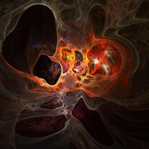 fractal texture haunting ghost skull red orange anger abstract stock wallpaper