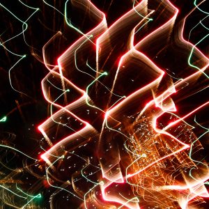 light texture wavy streamers glowing shine long exposure photo