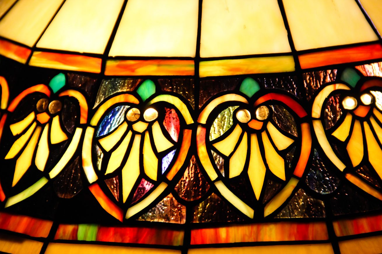 stained glass texture leaf yellow red stock photo lamp shade - Texture X