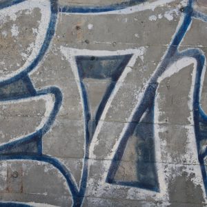 Gray Blue Letters Spray Paint Graffiti