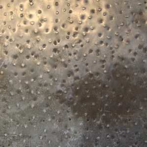 Metal Backsplash Dots Throughout