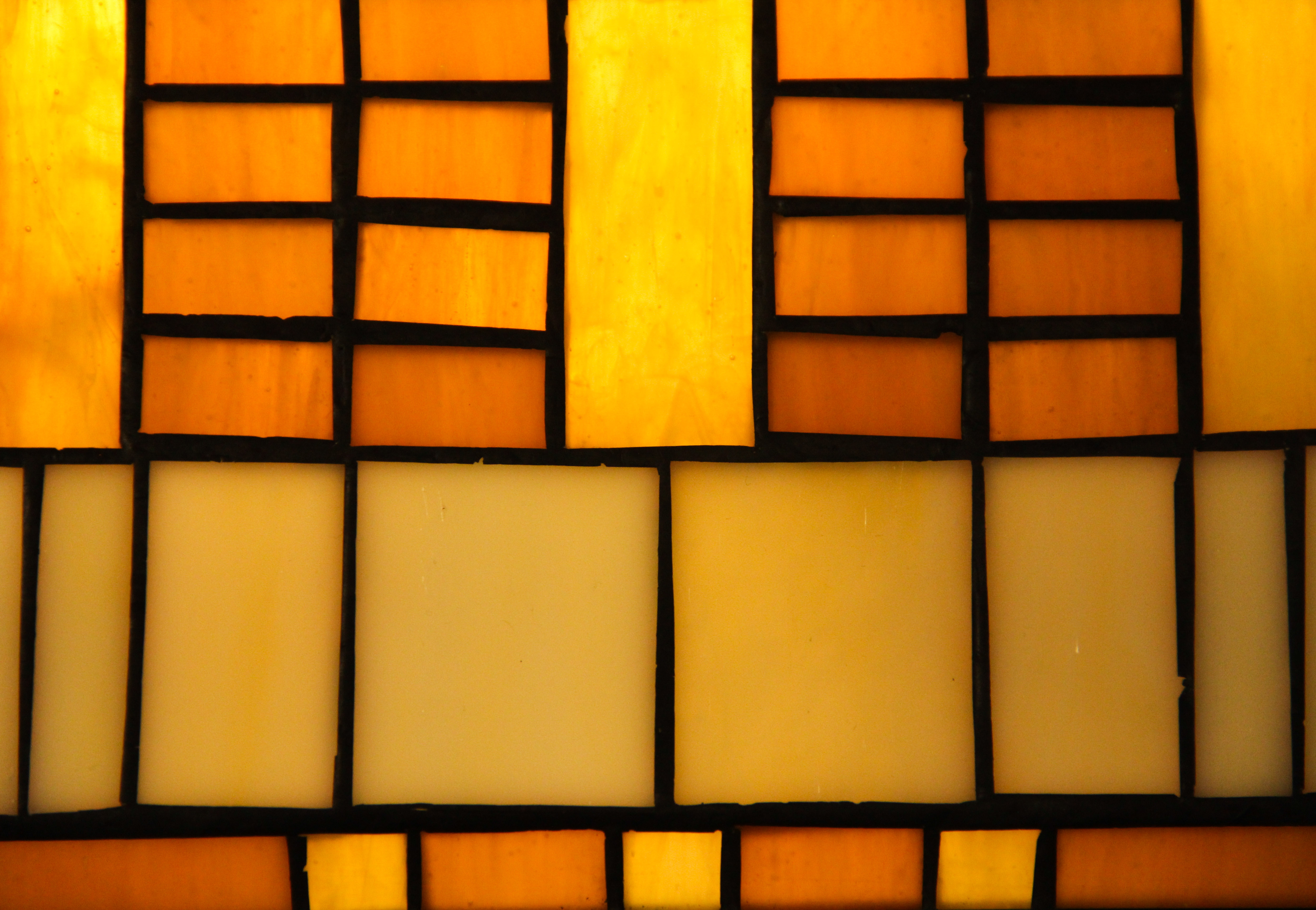 Glass Texture Stained Lamp Window Amber Yellow Glowing Section