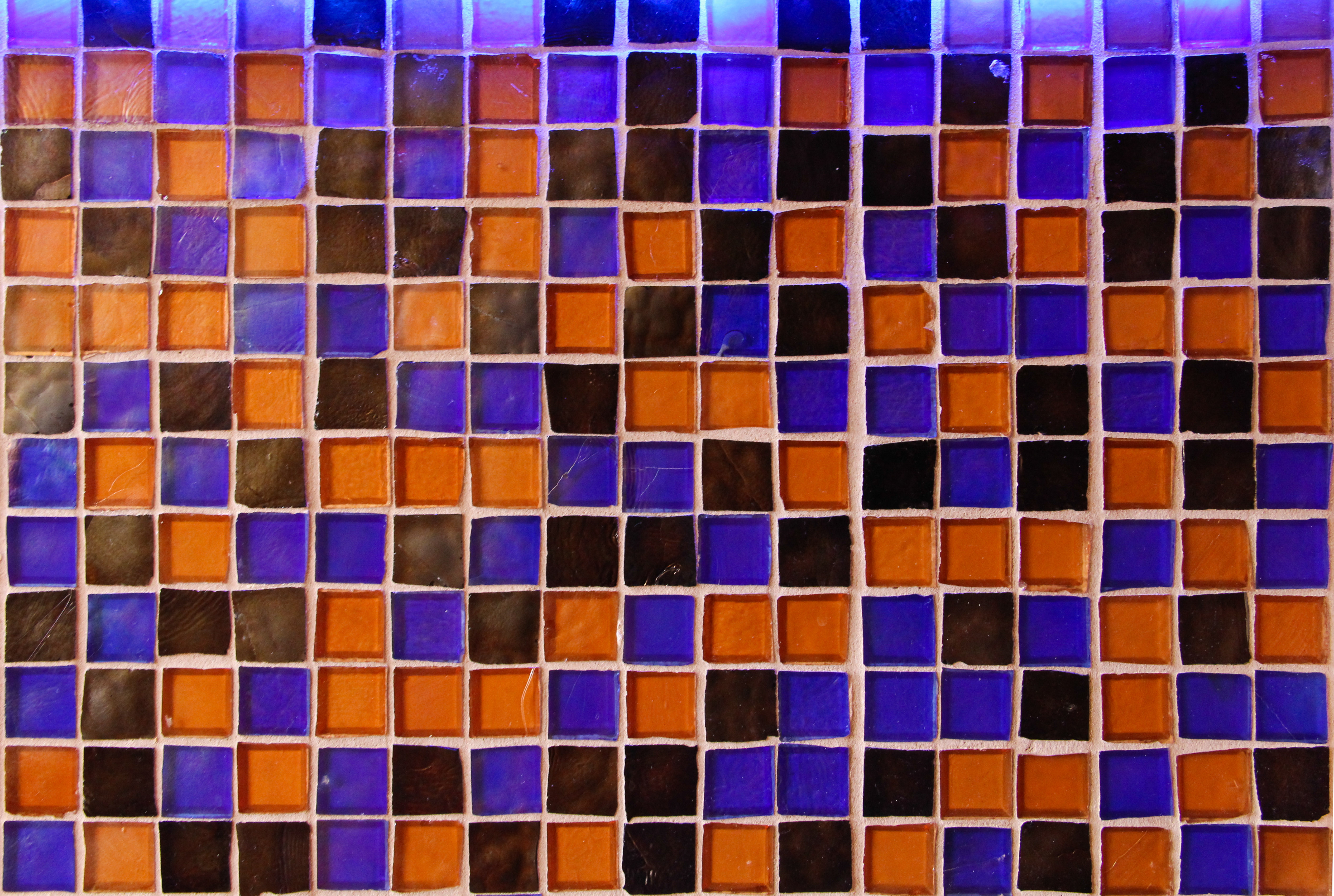 Glass Texture Tile Wall Orange Blue Tiling Backsplash Colored