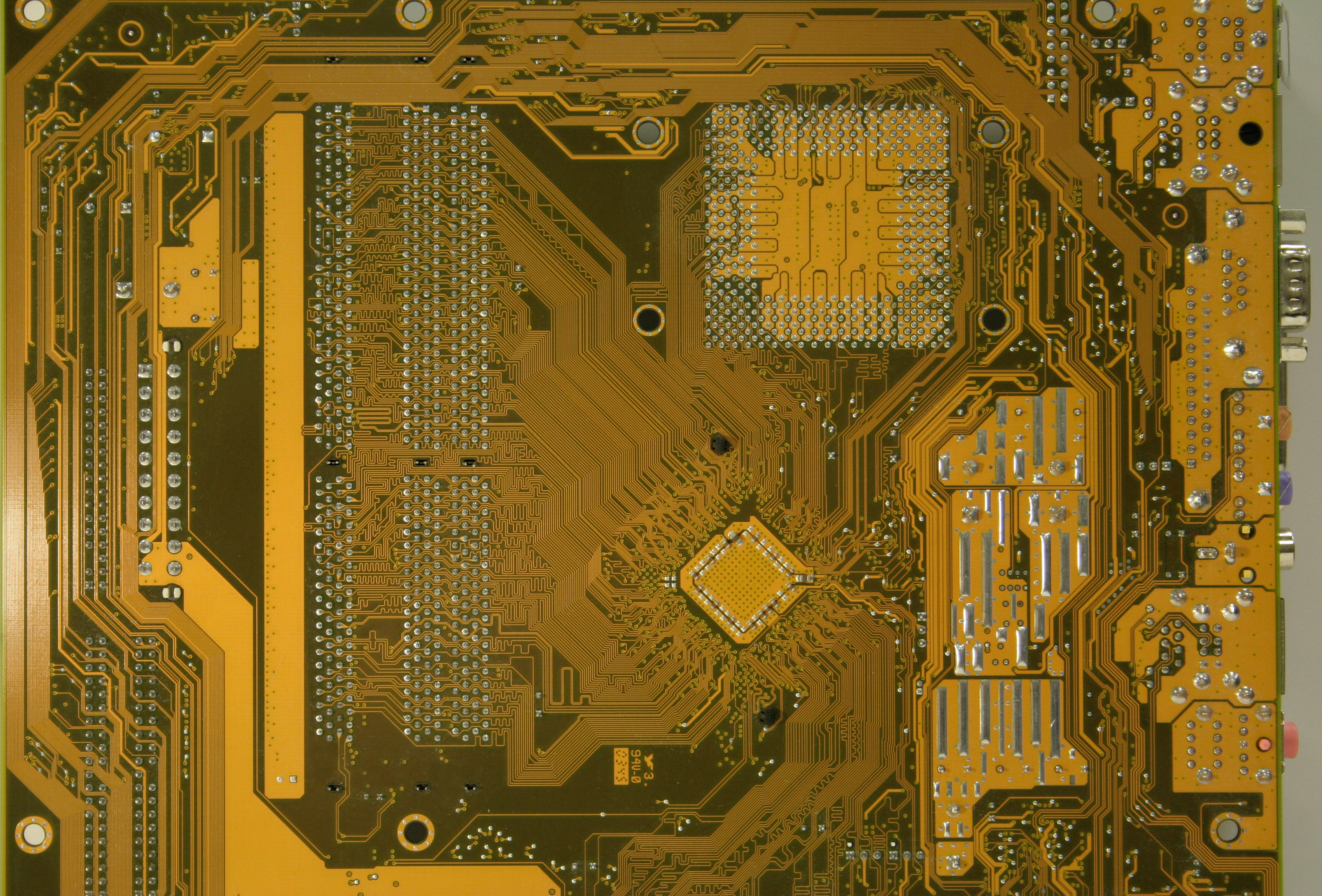 Tech Texture Motherboard Stock Free Yellow Computer