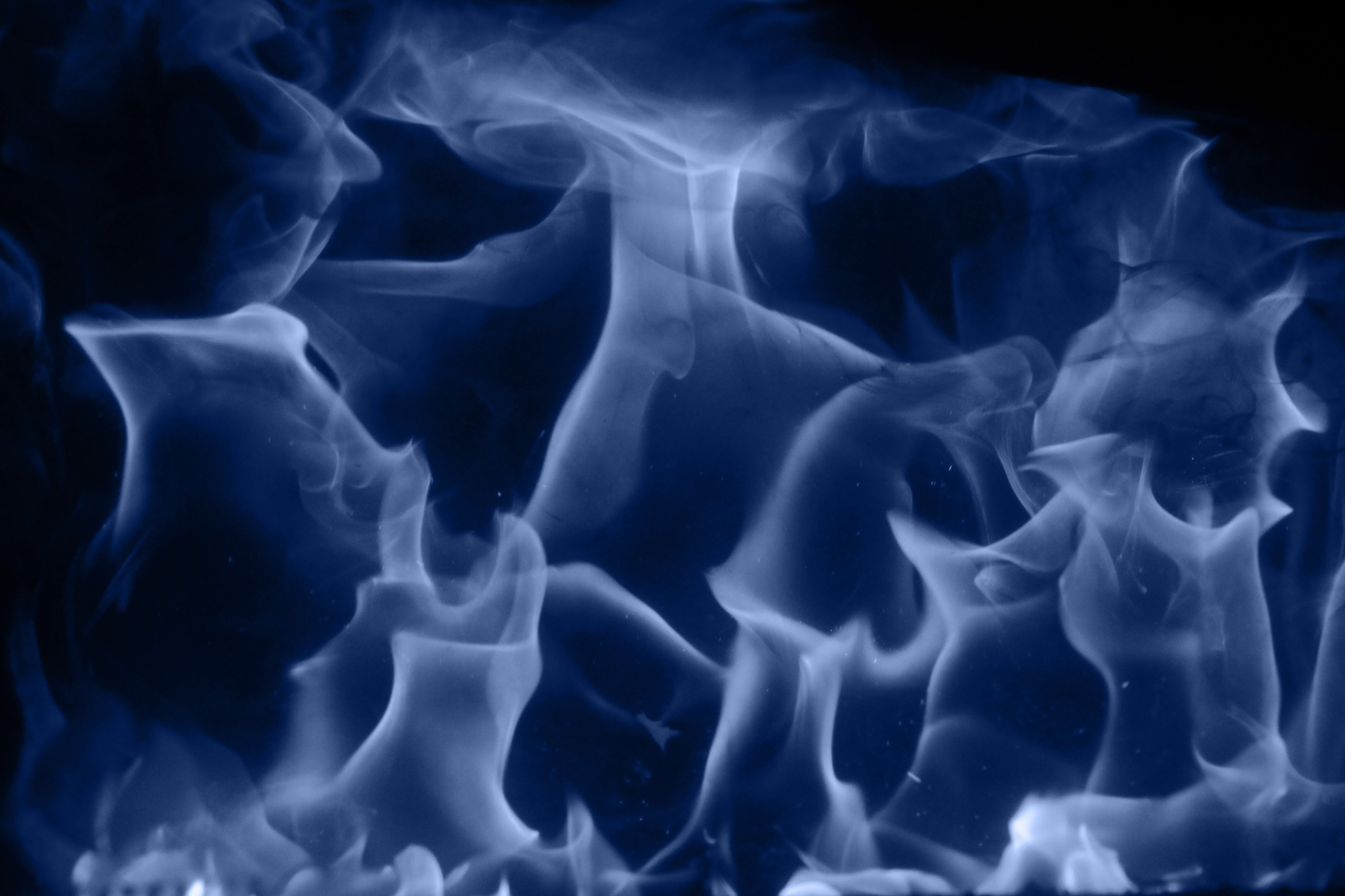 Blue Fire Texture Cold Flame Dark Burn Photo Wallpaper