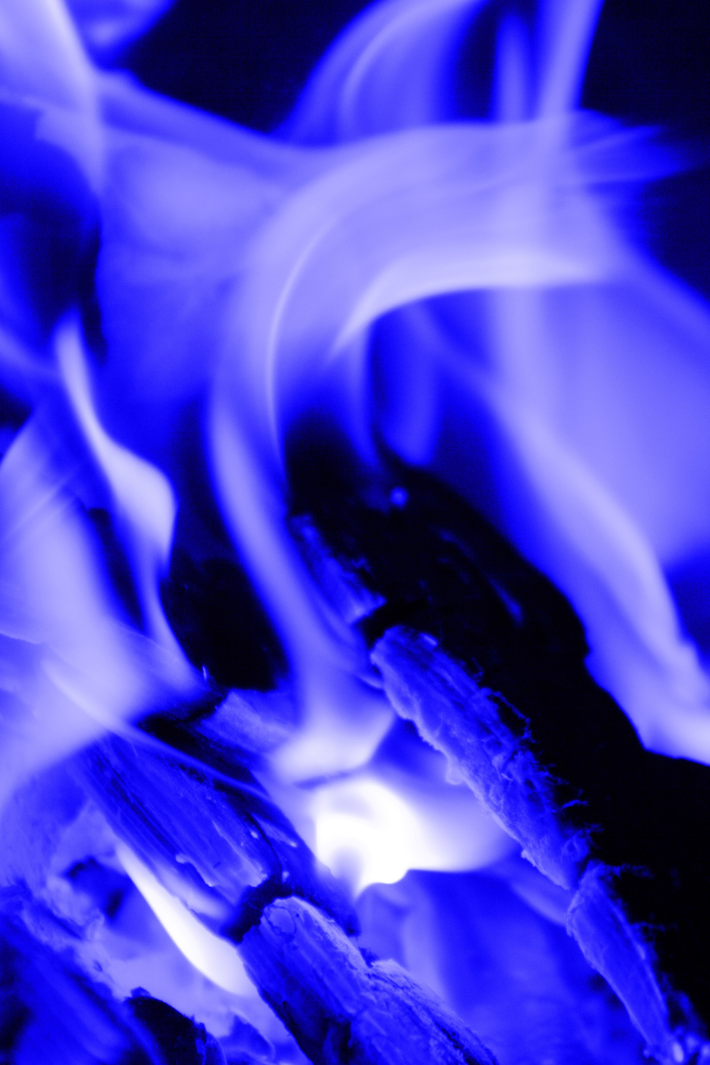 Blue Fire Texture Cold Heat Energy Burn Photo Indigo
