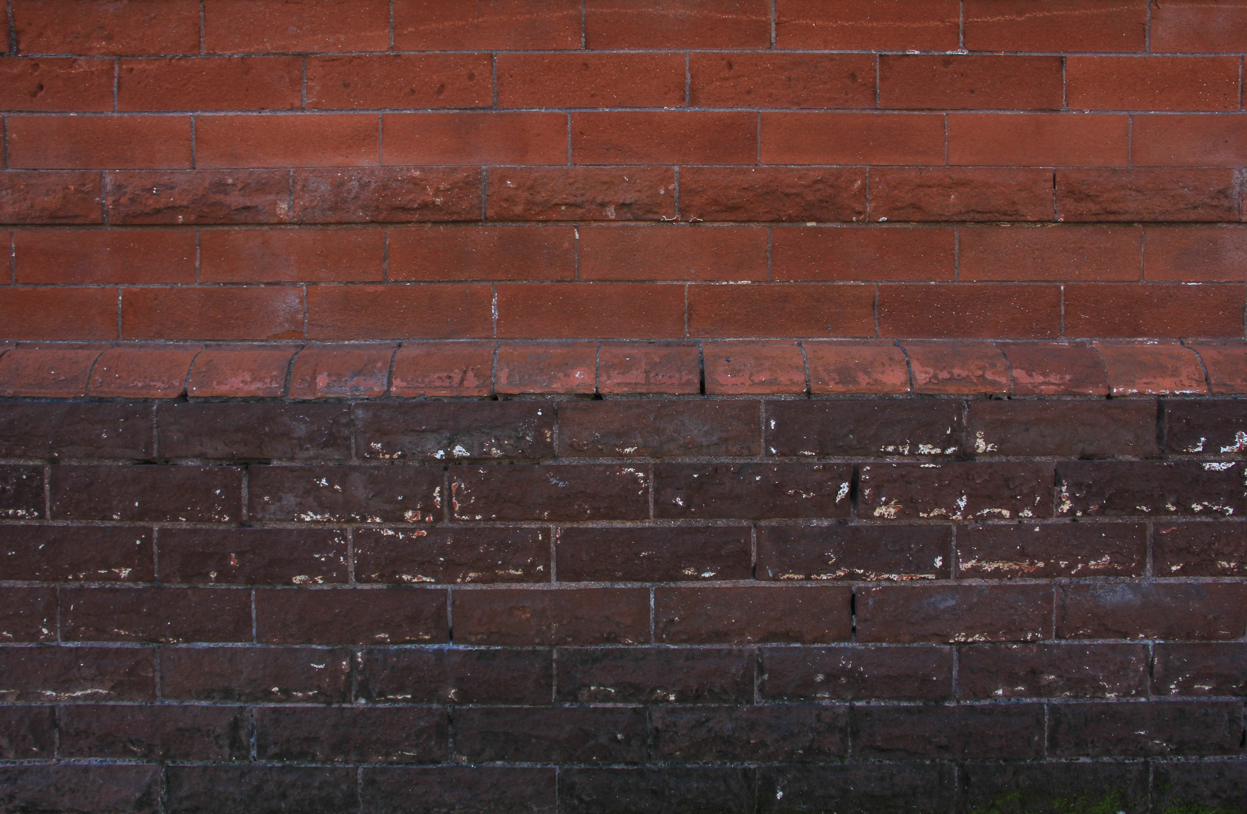 Brick Texture Half Red Black Dark Wall Rough Surface Wallpaper