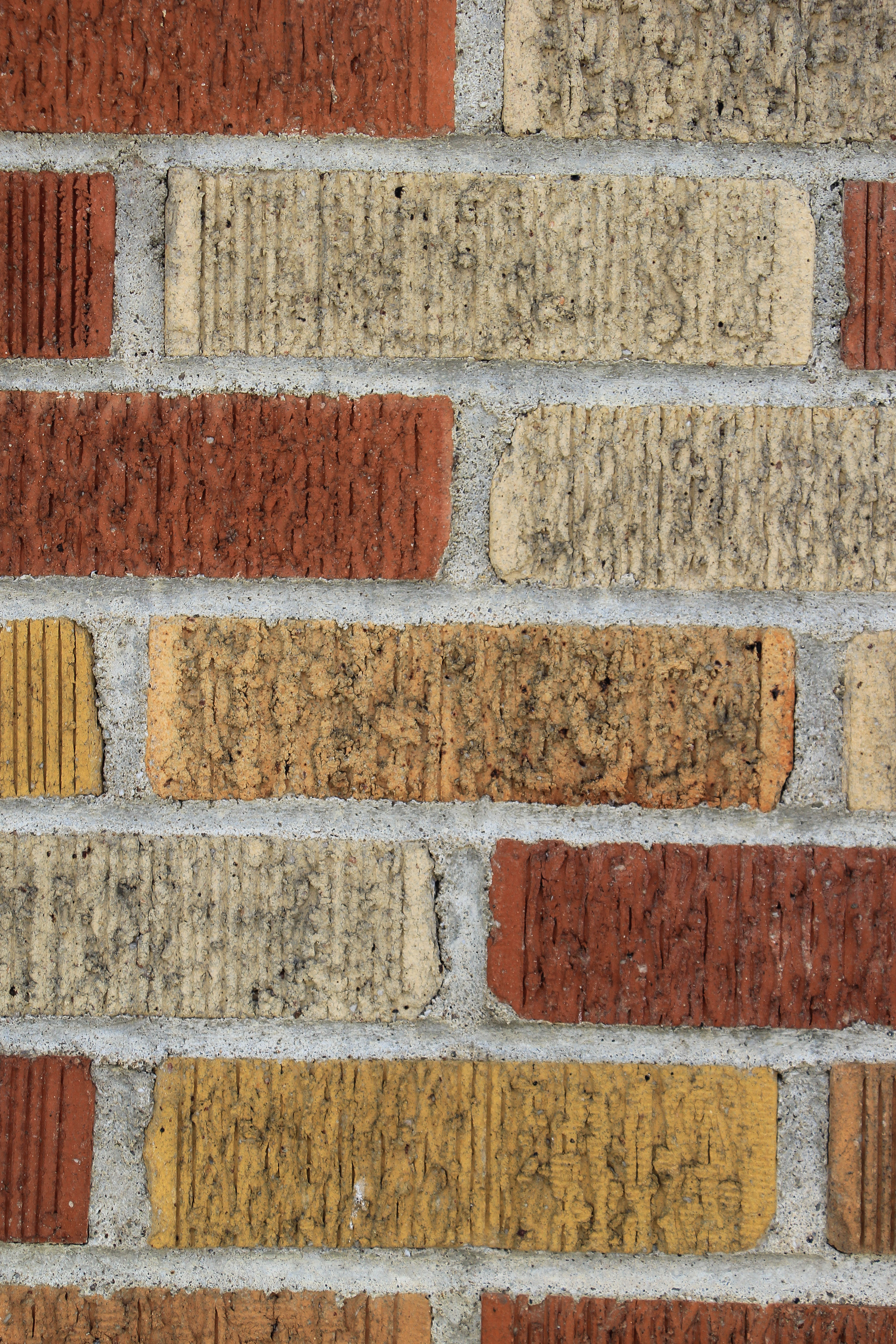 Brick Texture Multi Colored Red Yellow Orange Close Up Photo