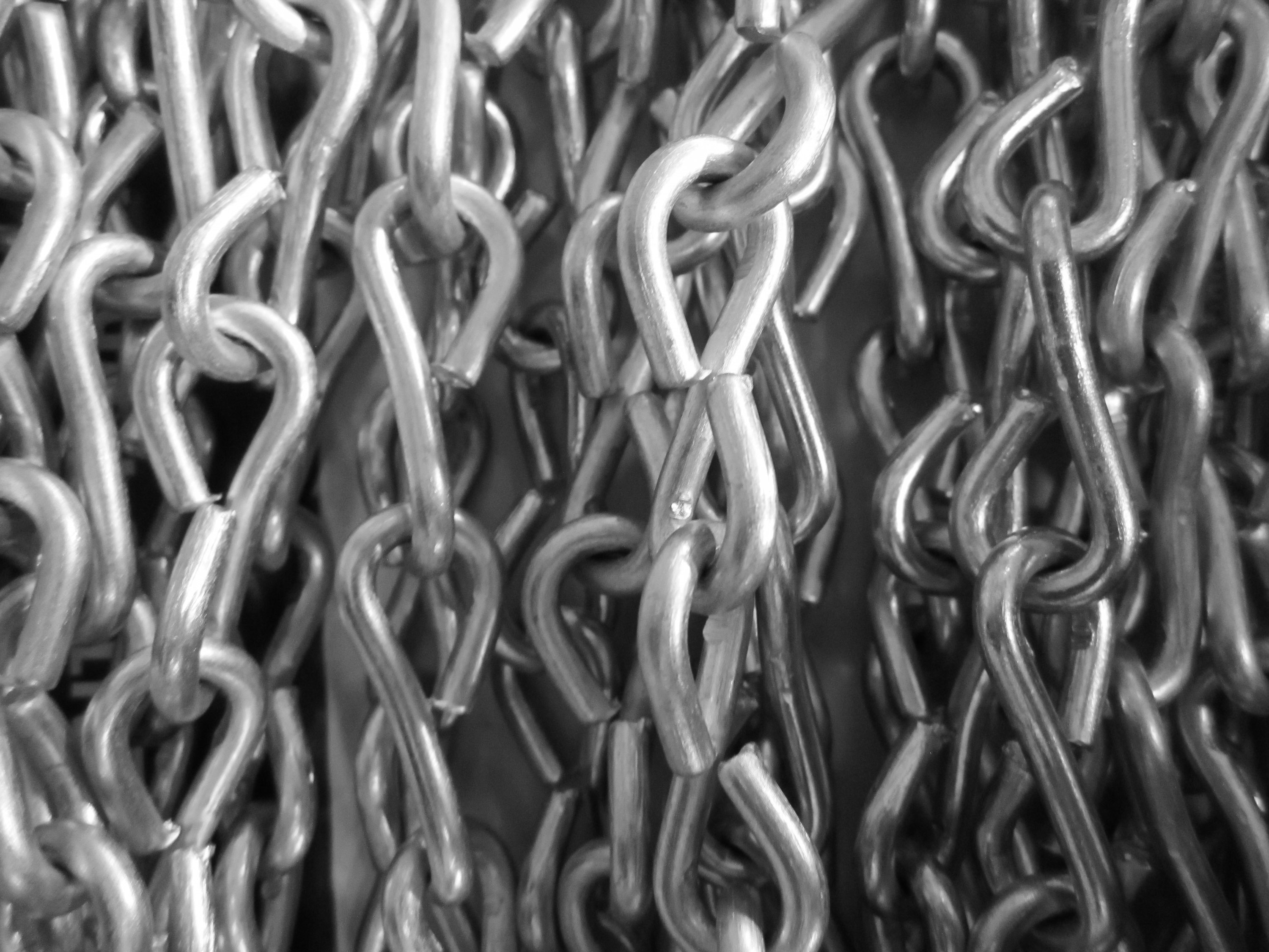Chain Metal Texture Steel 8 Links Chains Stock Photo
