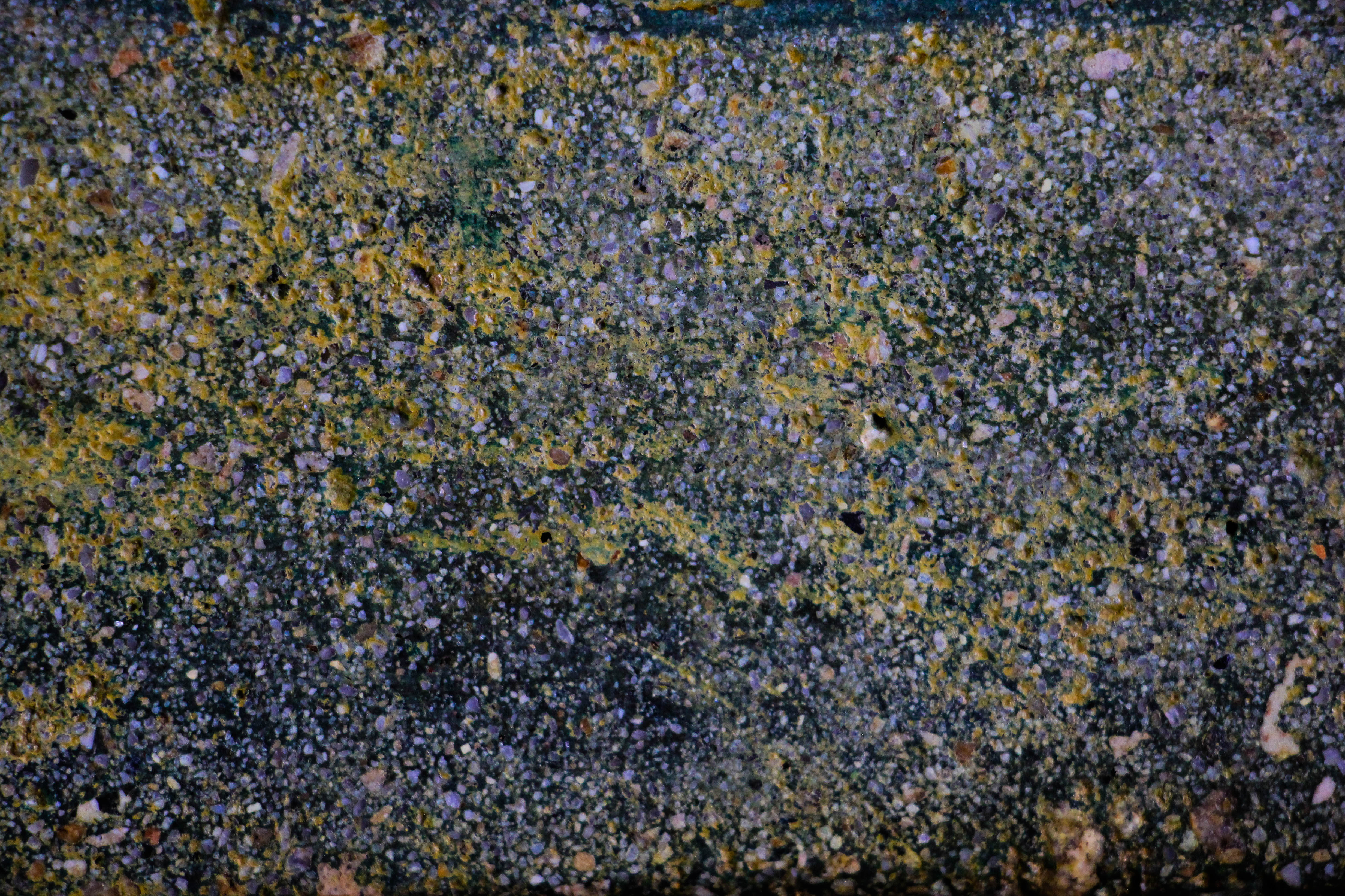 Concerete Texture Old Rock Yeallow Spotted Dark Surface Stock Photo