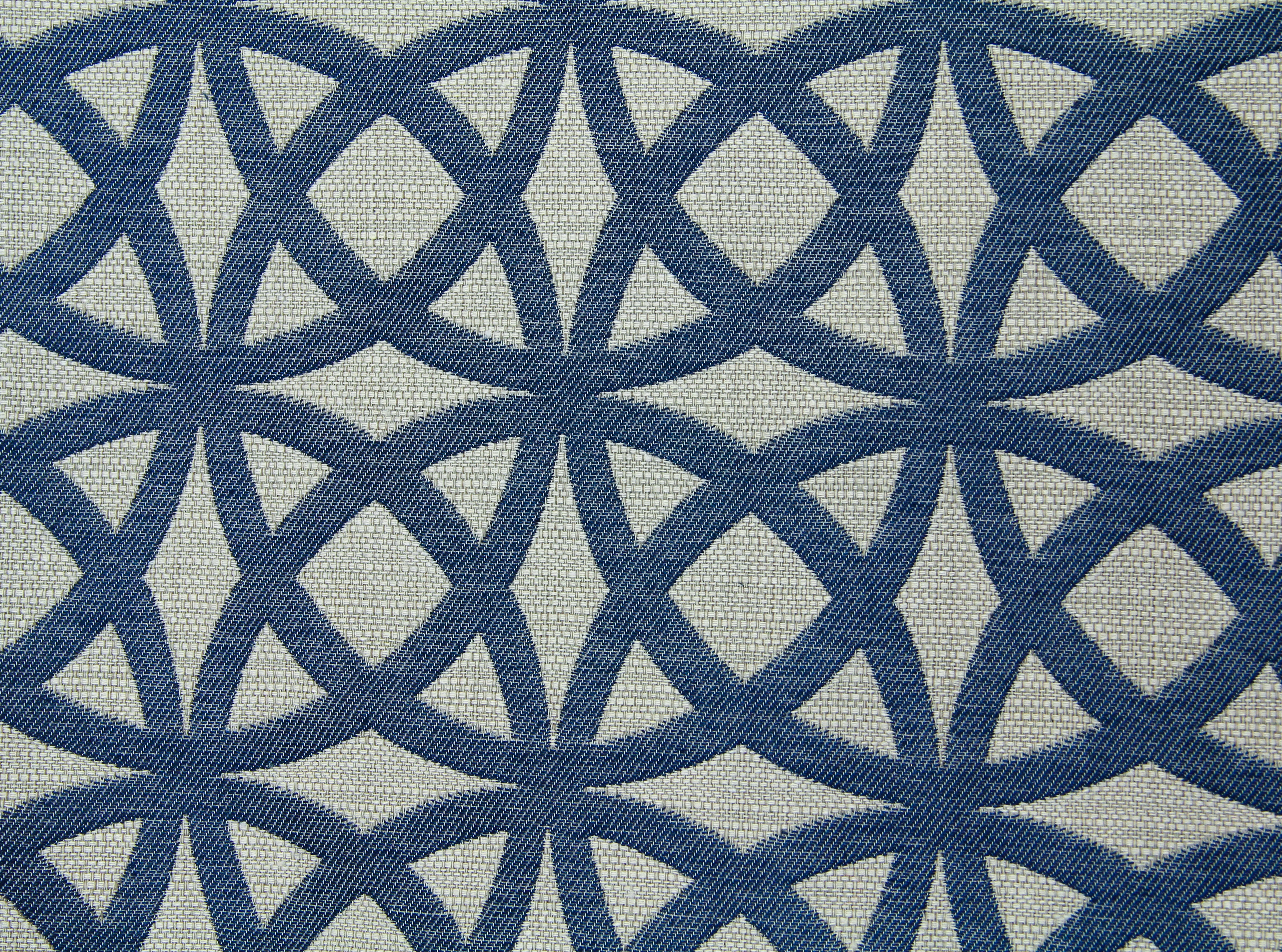 Fabric Texture Blue Circle Pattern Vintage Photo