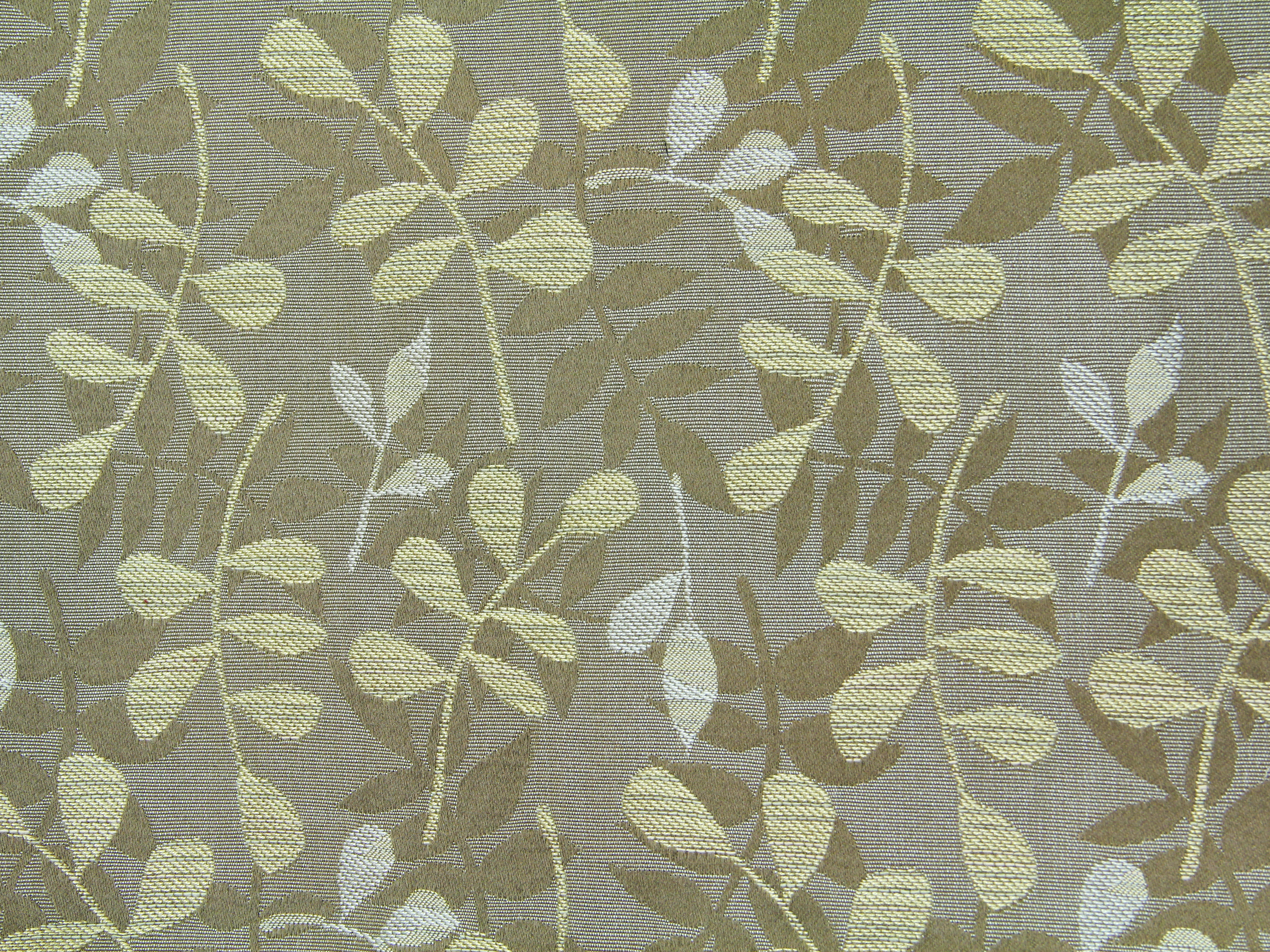 Fabric Texture Brown Leaf Print Nature Branch Cloth