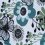 Fabric Texture Floral Pattern Blue Design Art Cloth