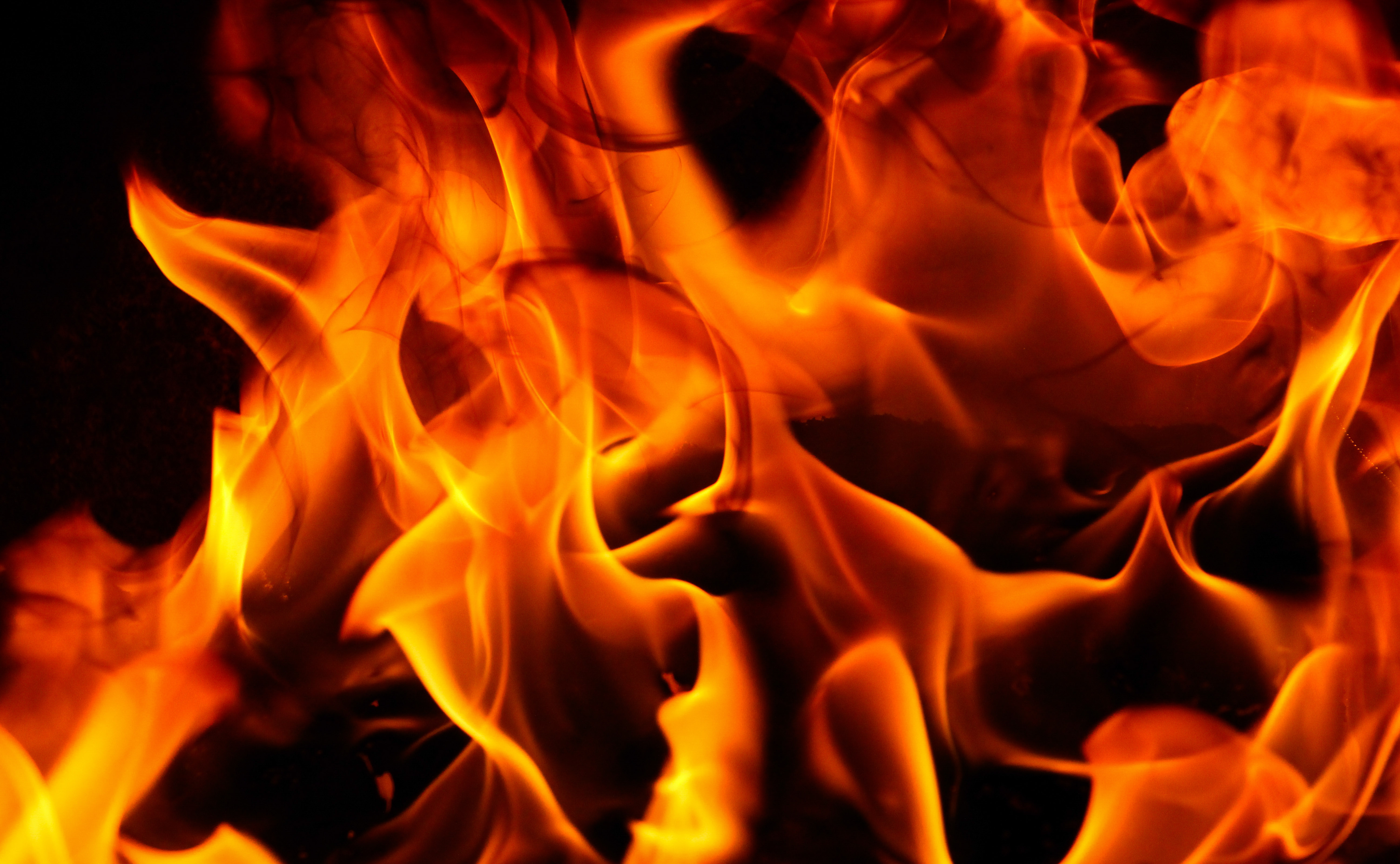 Fire Texture Black Red Orange Glow Burning Hot Hell Blaze Photo