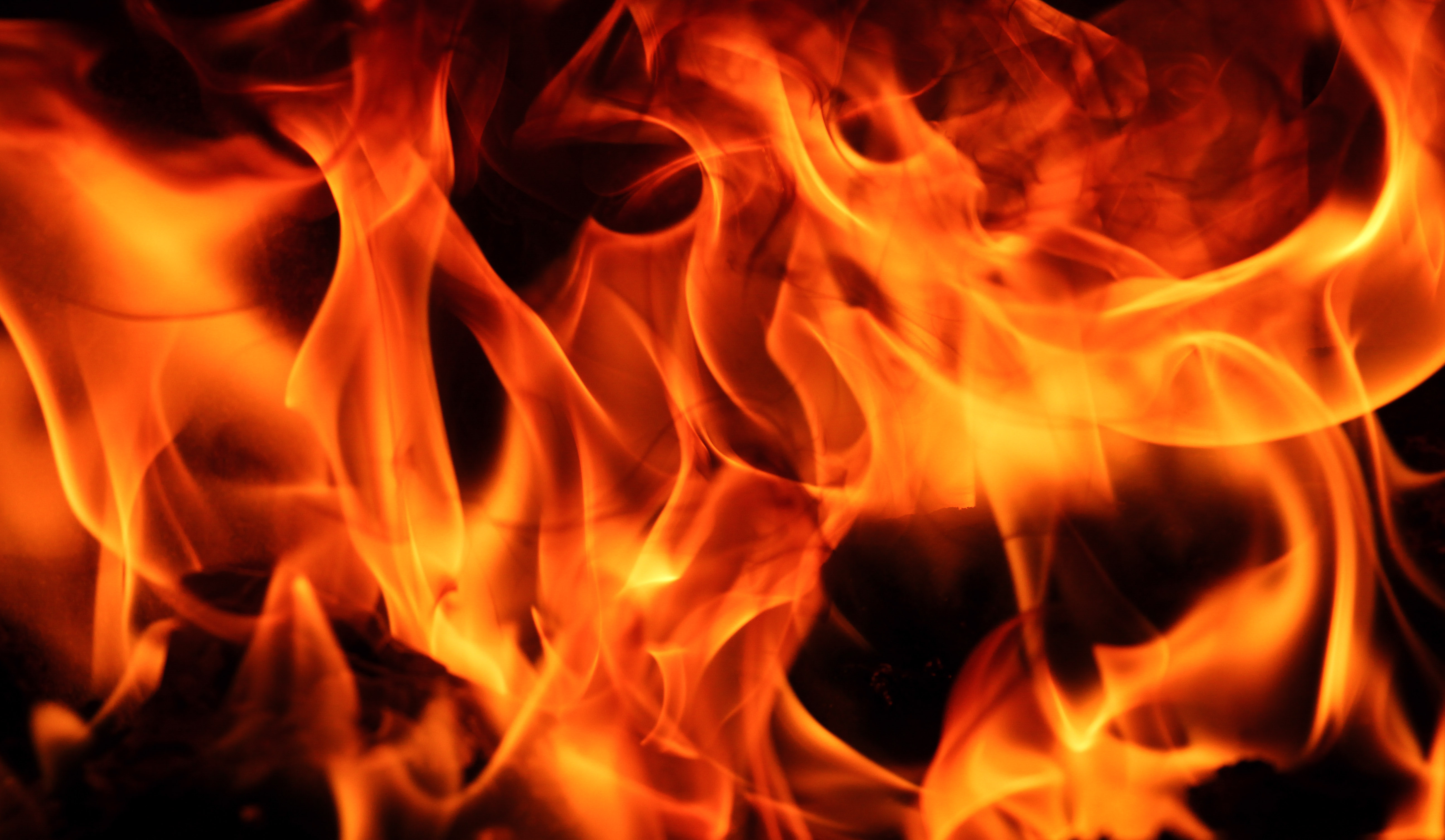 Fire Texture Burn Red Hot Orange Flame Cook Bbq Wallpaper