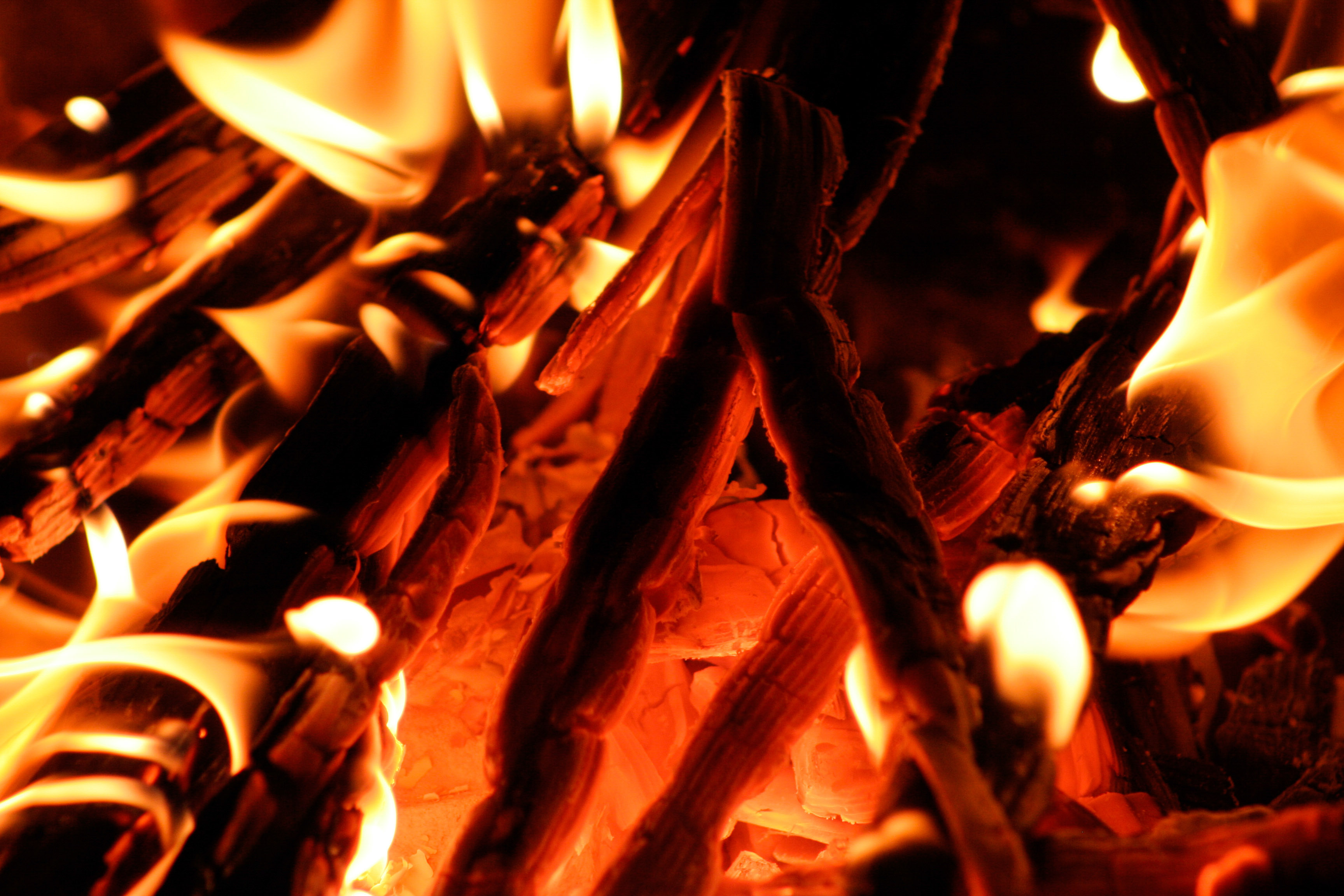 Fire Texture Flame Orange Hot Combust Danger Burn Photo