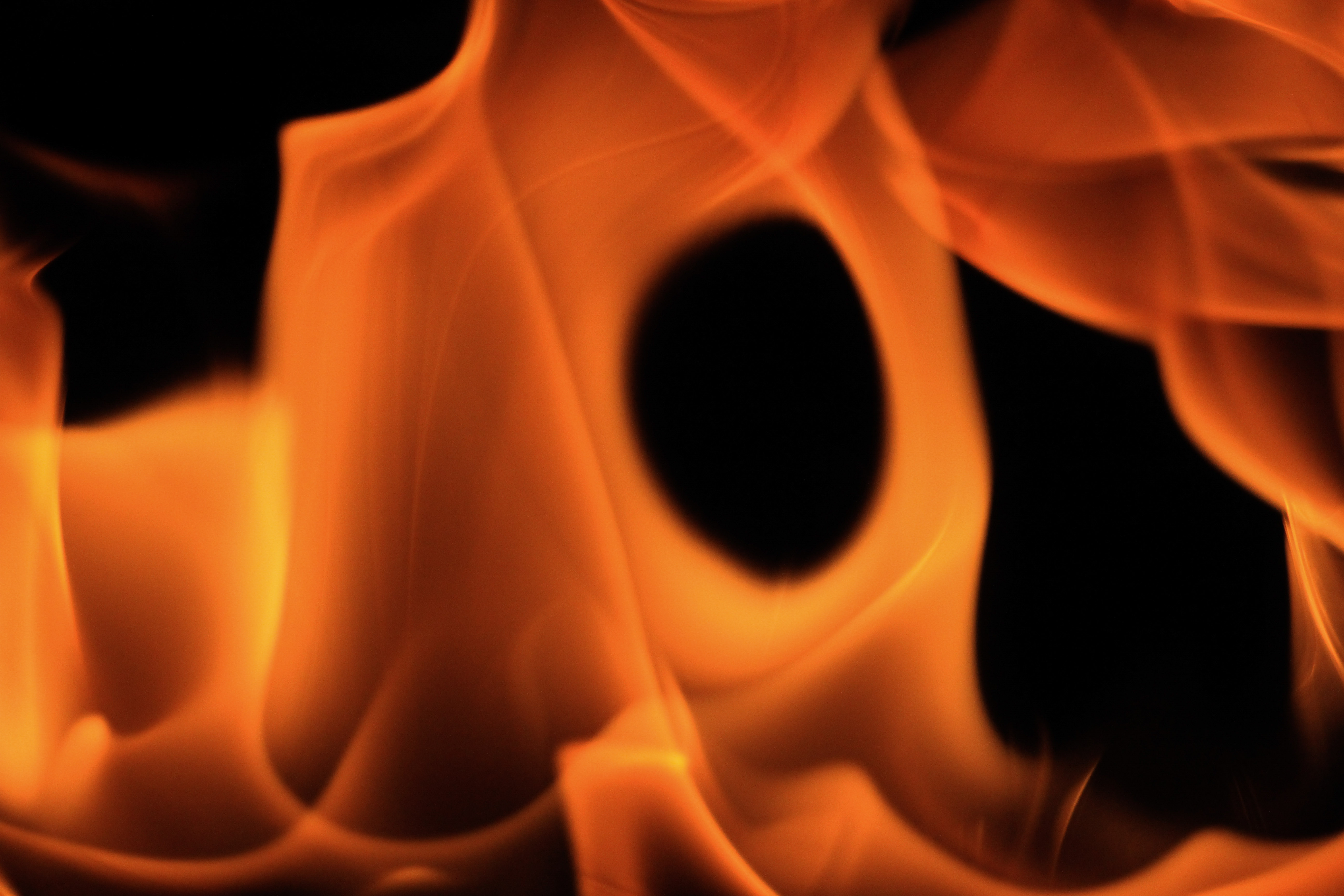 Fire Texture Hole Flame Balze Furnace Stock Photo