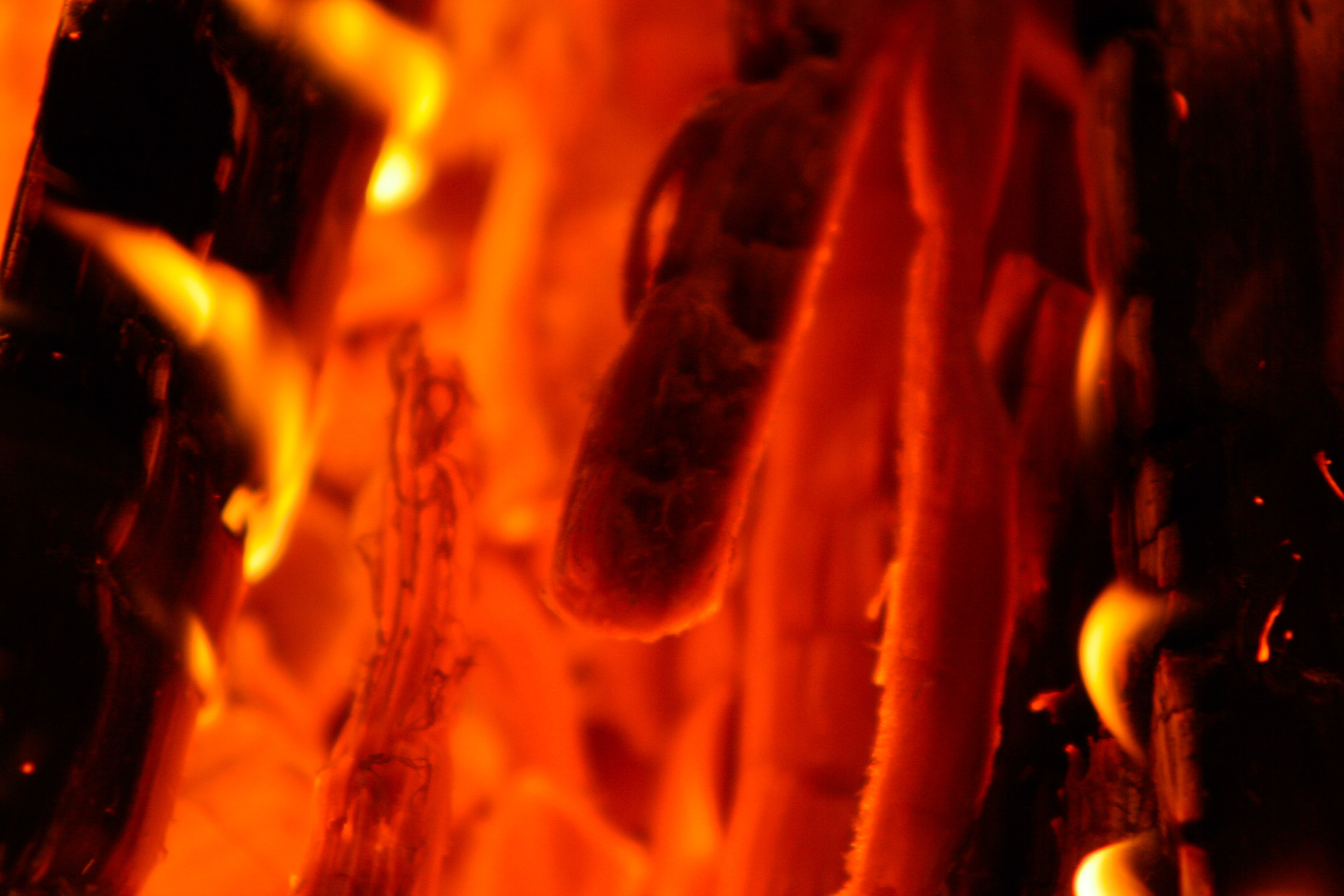 Fire Texture Hot Coals Burning Wood Stock Photo