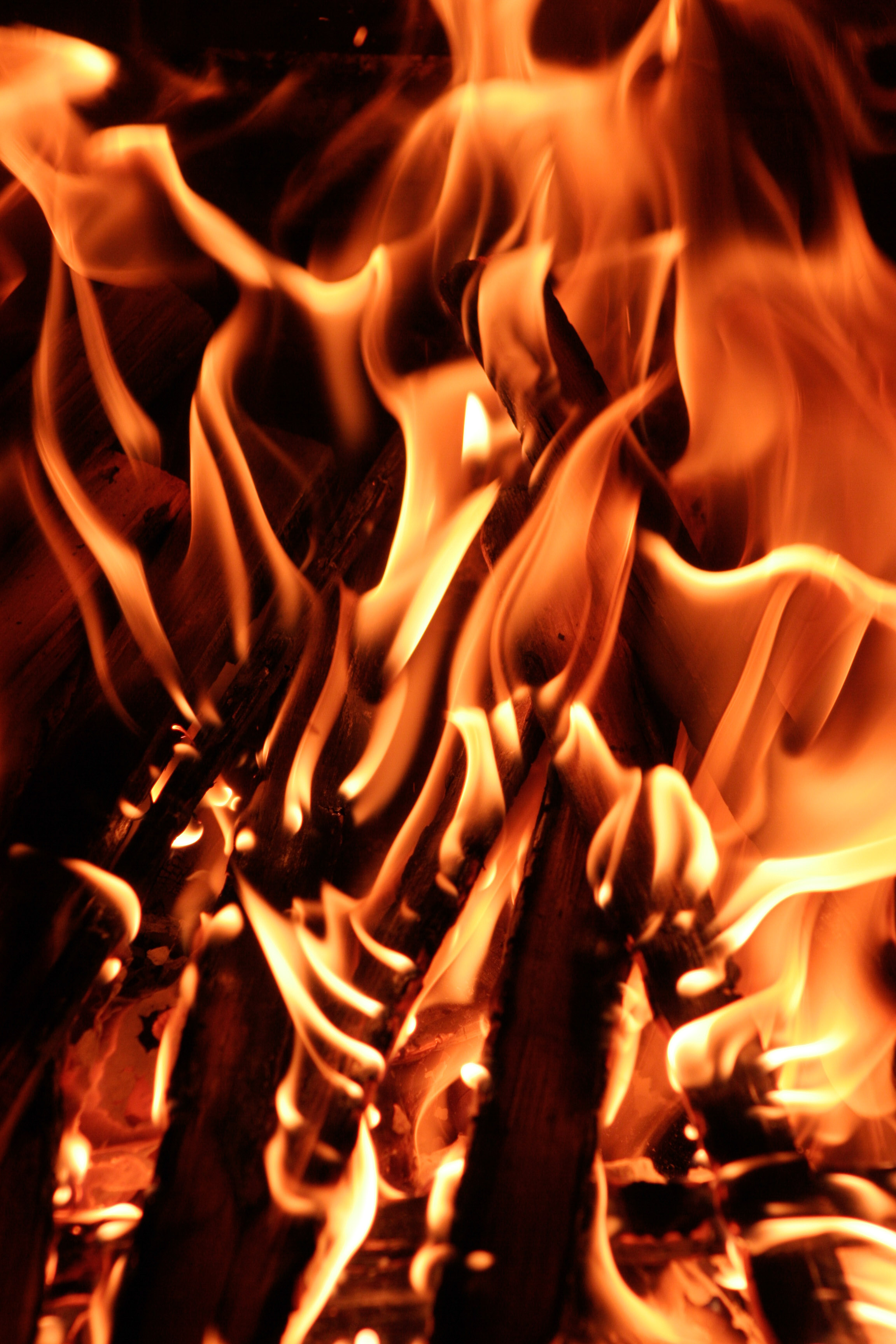 Fire Texture Orange Burn Flame Glow Hot Photo