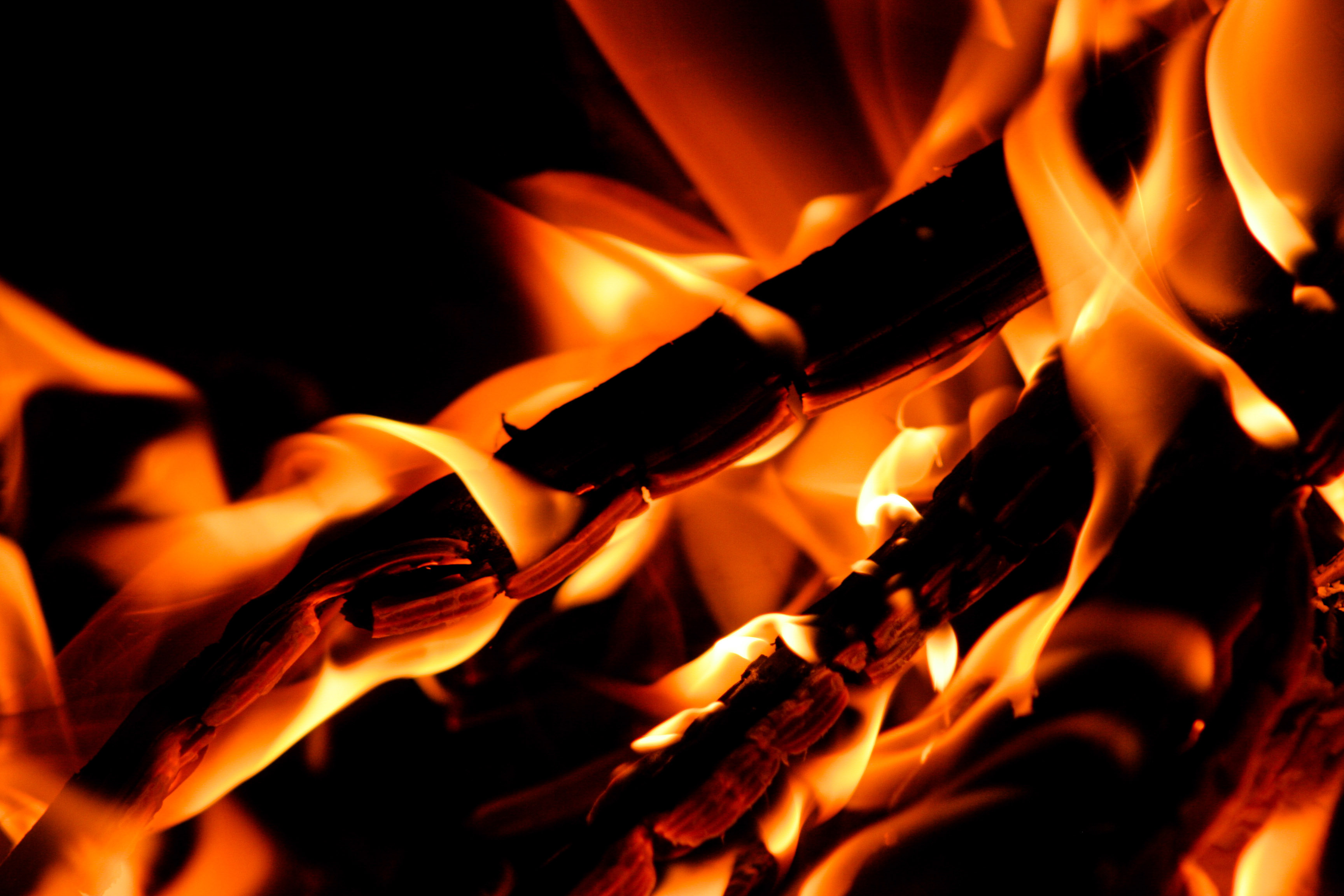 Fire Texture Orange Flame Burn Red Hot Stock Wallpaper