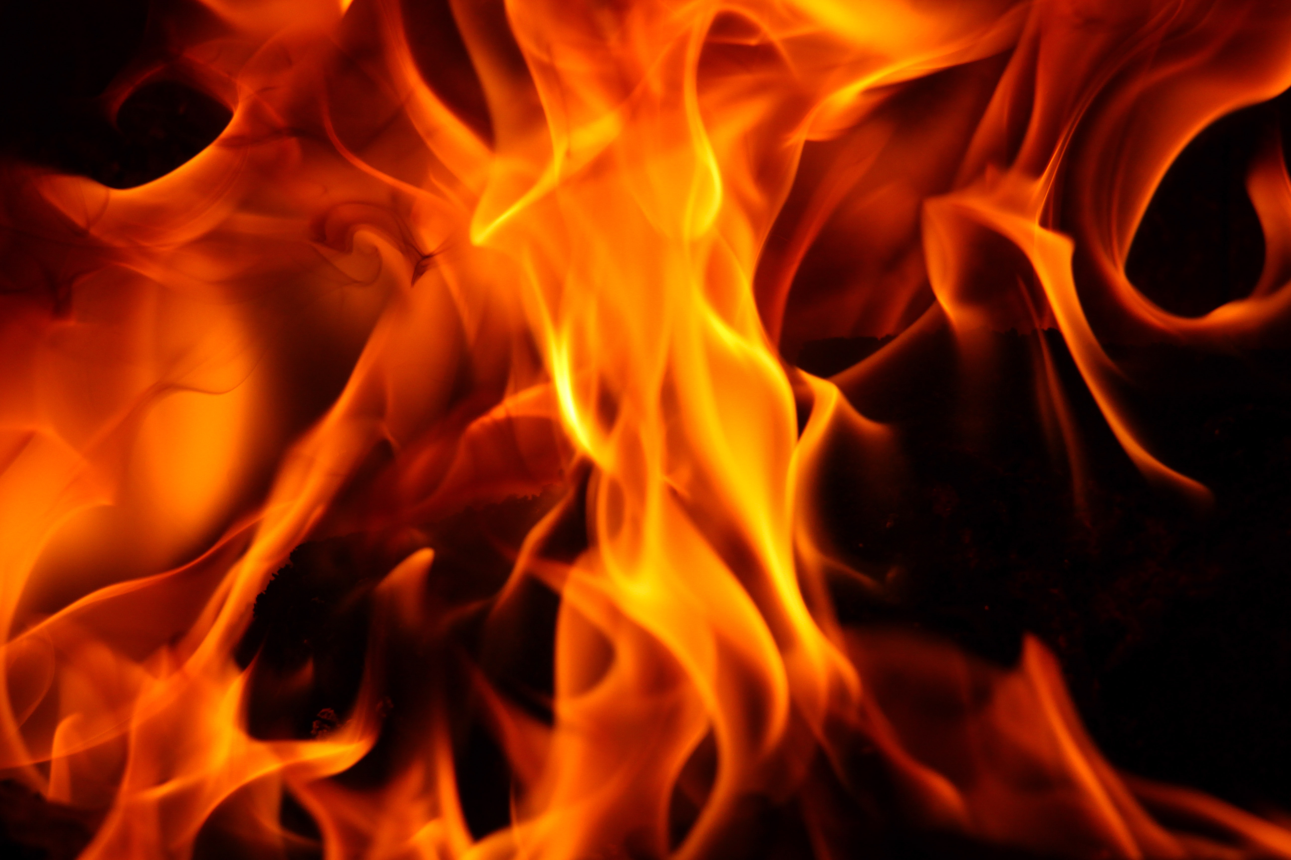 Fire Texture Orange Glow Blaze Burn Hot Heat Wallpaper