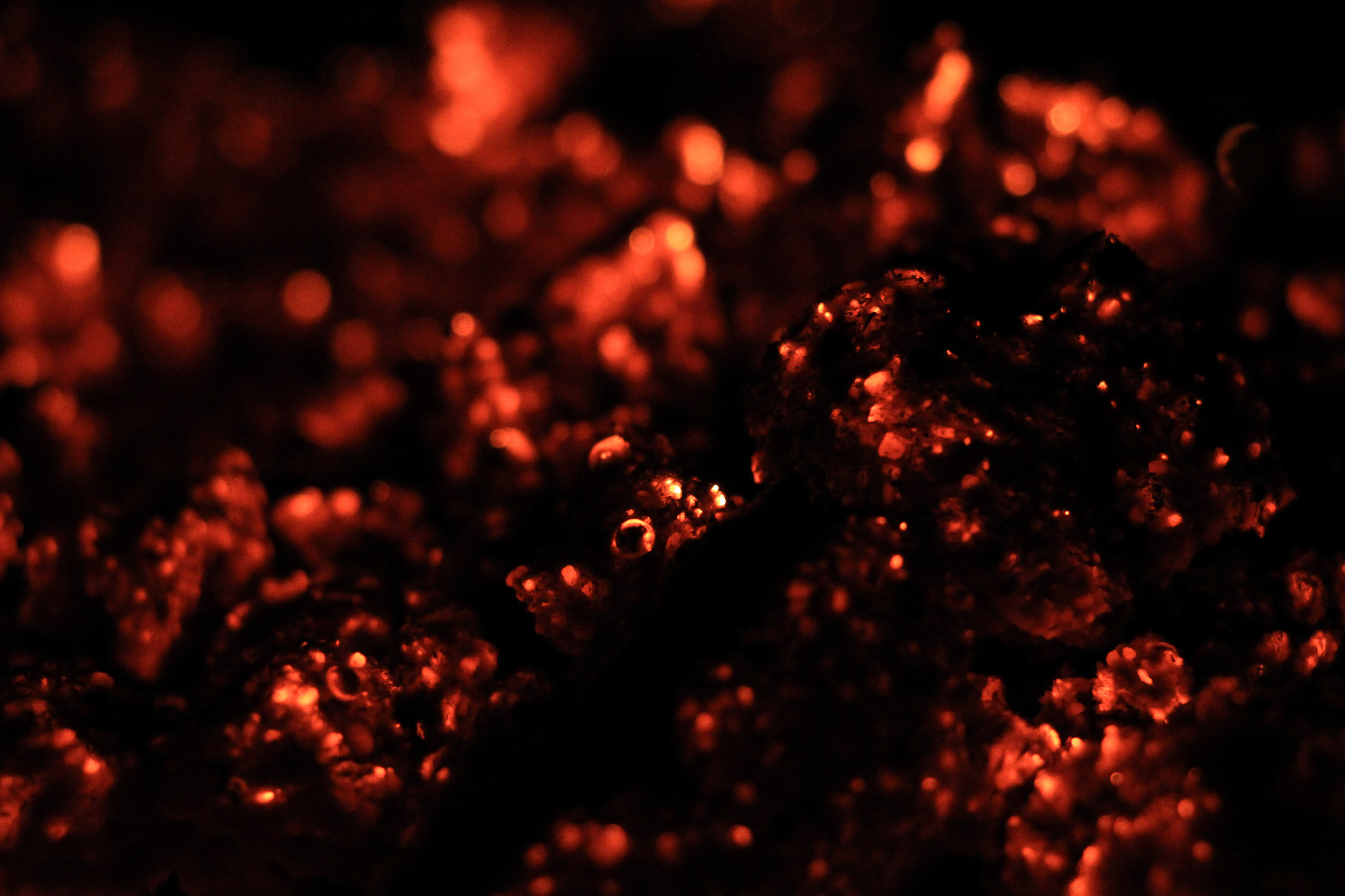 Fire Texture Red Hot Coal Burning Heat Stock Photo