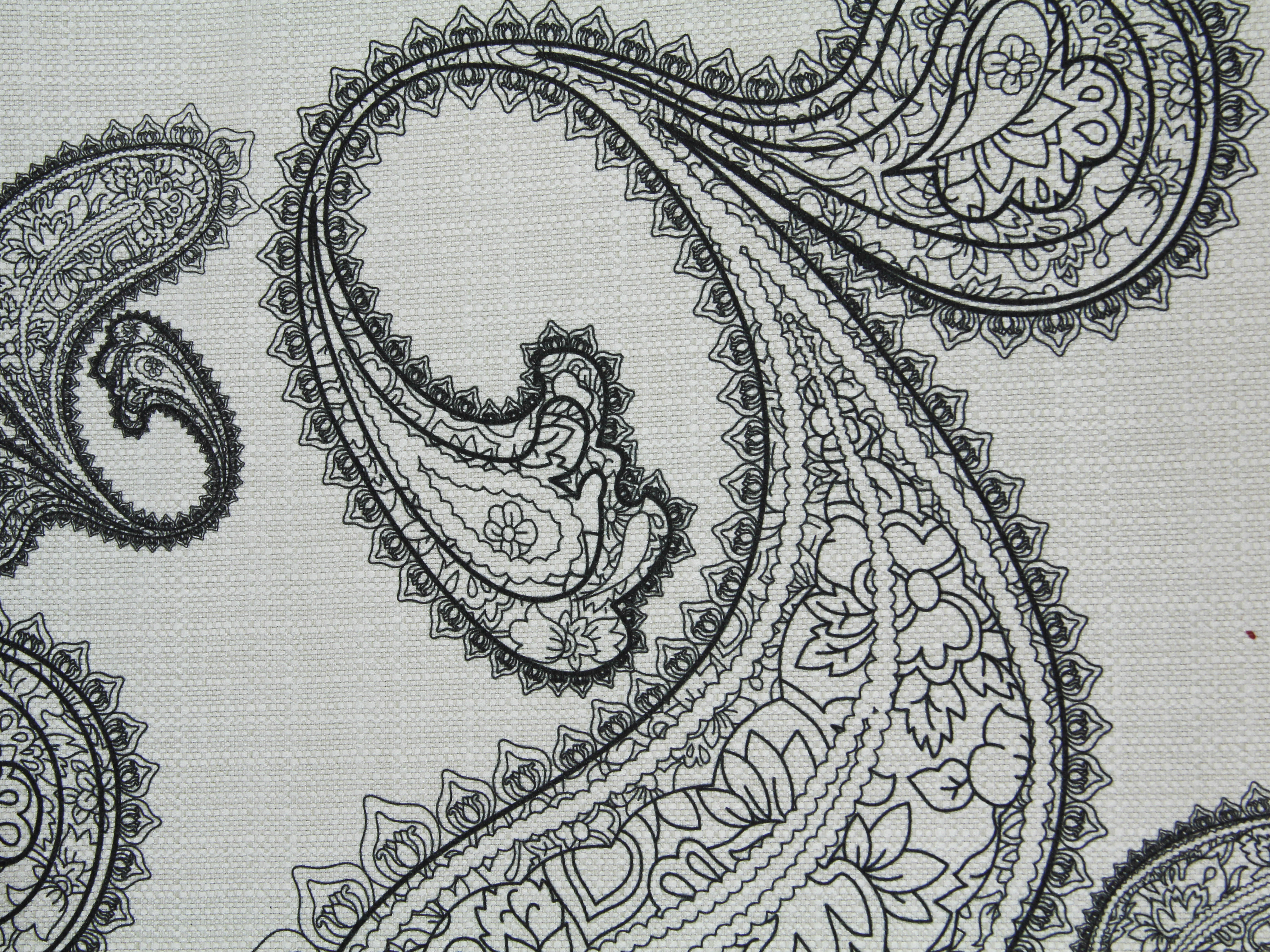 Floral Fabric Texture Black White Stock Pattern Cloth Wallpaper