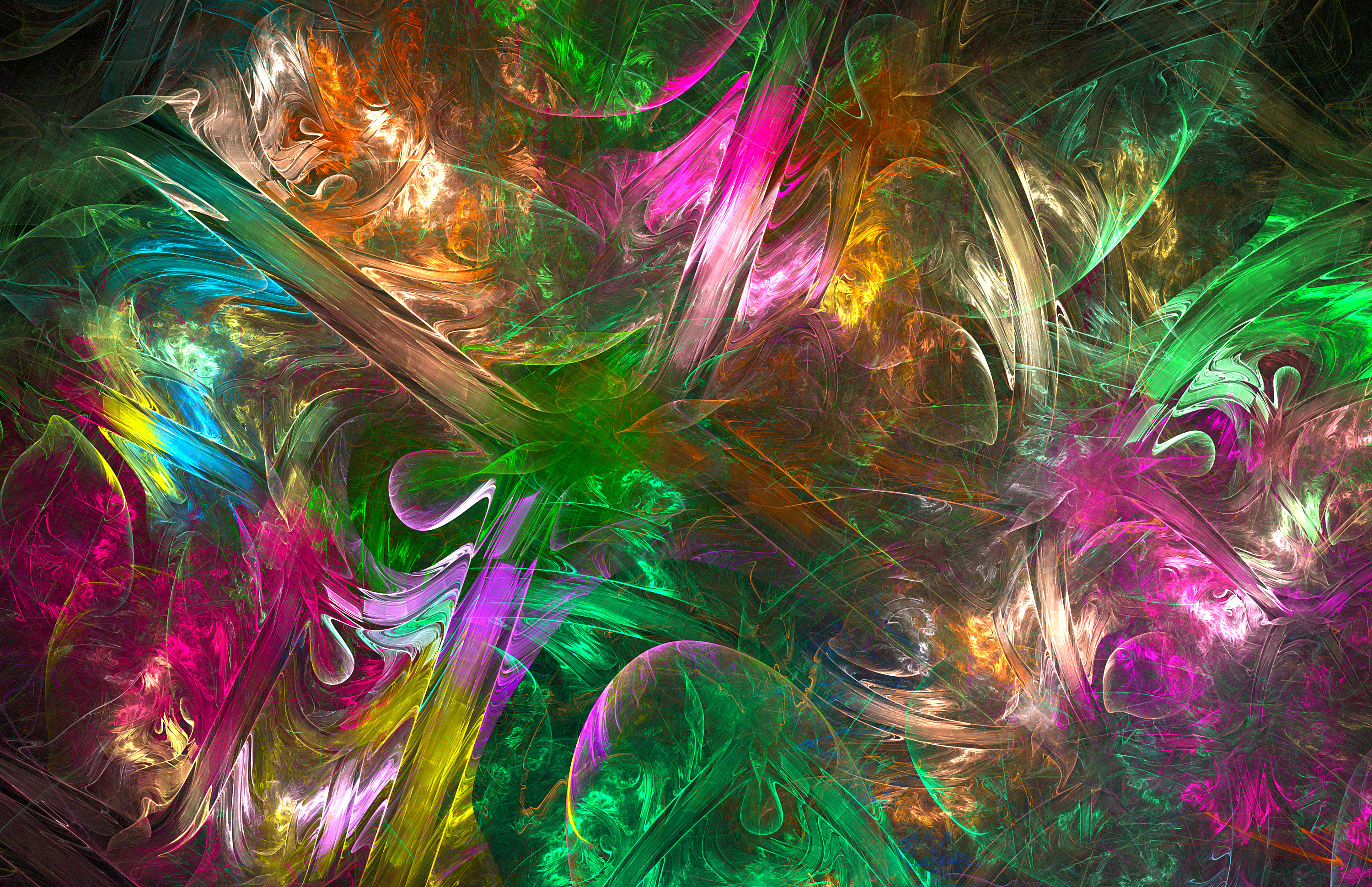 Fractal Texture Abstract Messy Light Color Swirl Bright