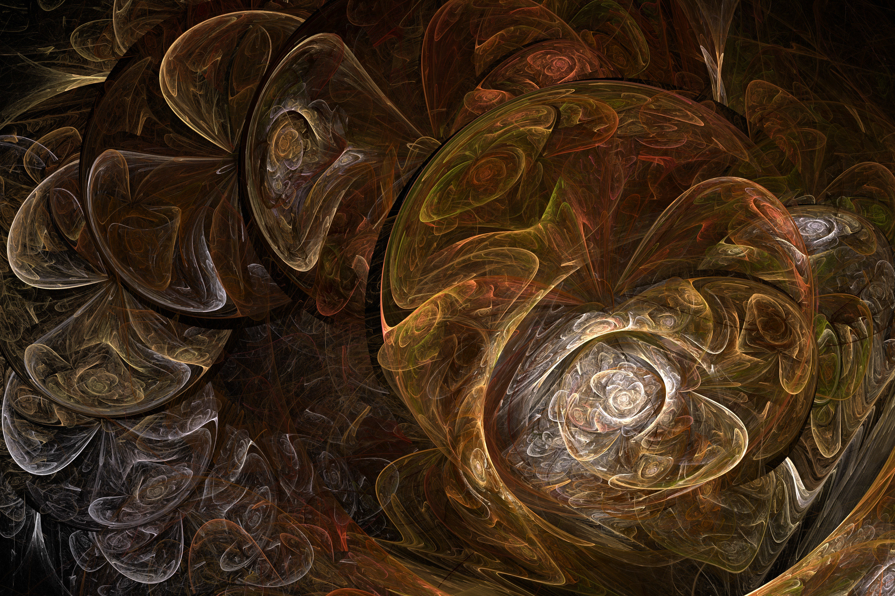 Fractal Texture Brown Abstract Spherical Apophysis Wallpaper