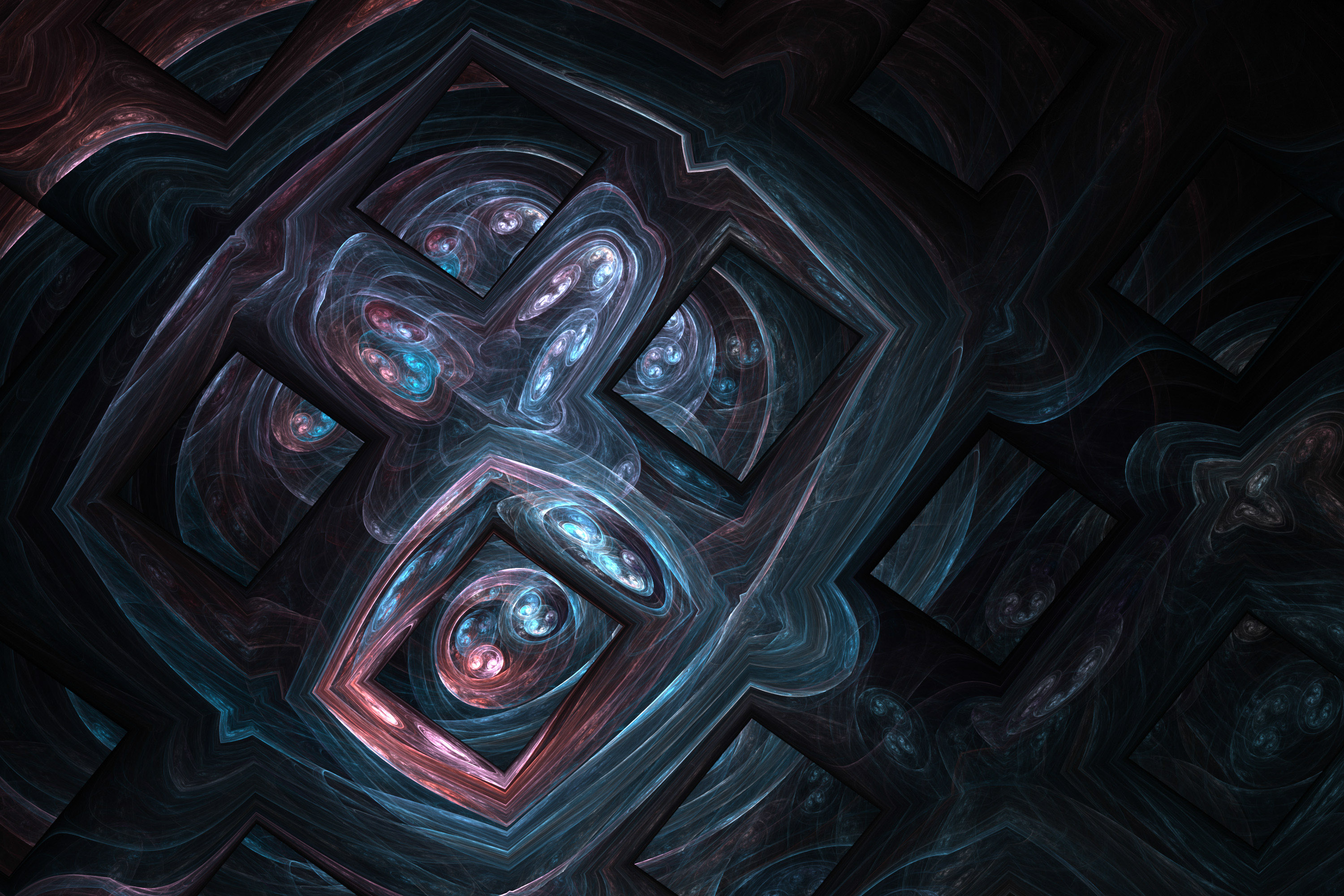 Fractal Texture Wallpaper Boxy Abstract Geometric Flow Stock Image