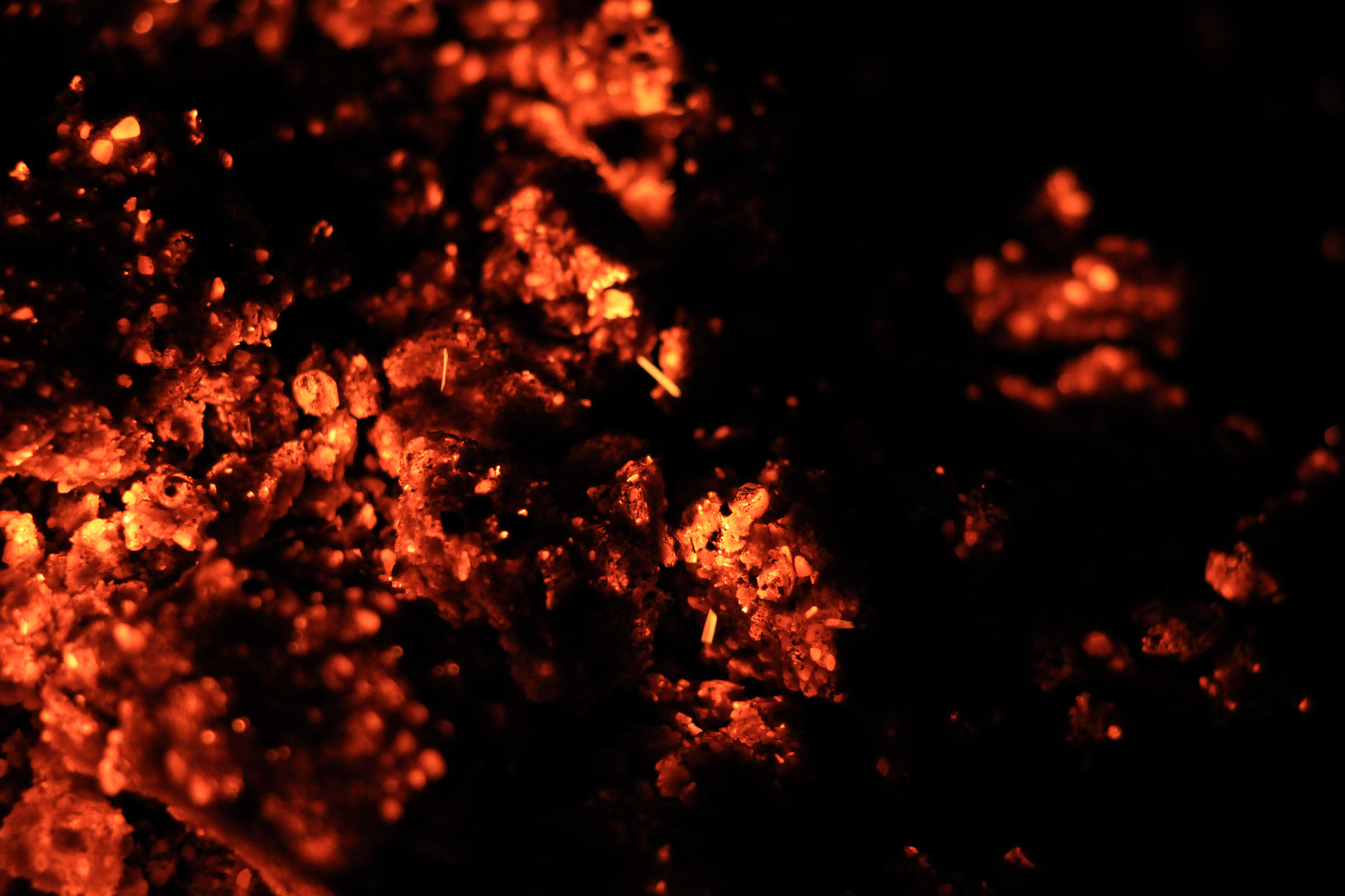 Glowing Texture Fire Place Wallpaper Coals Heat Burning