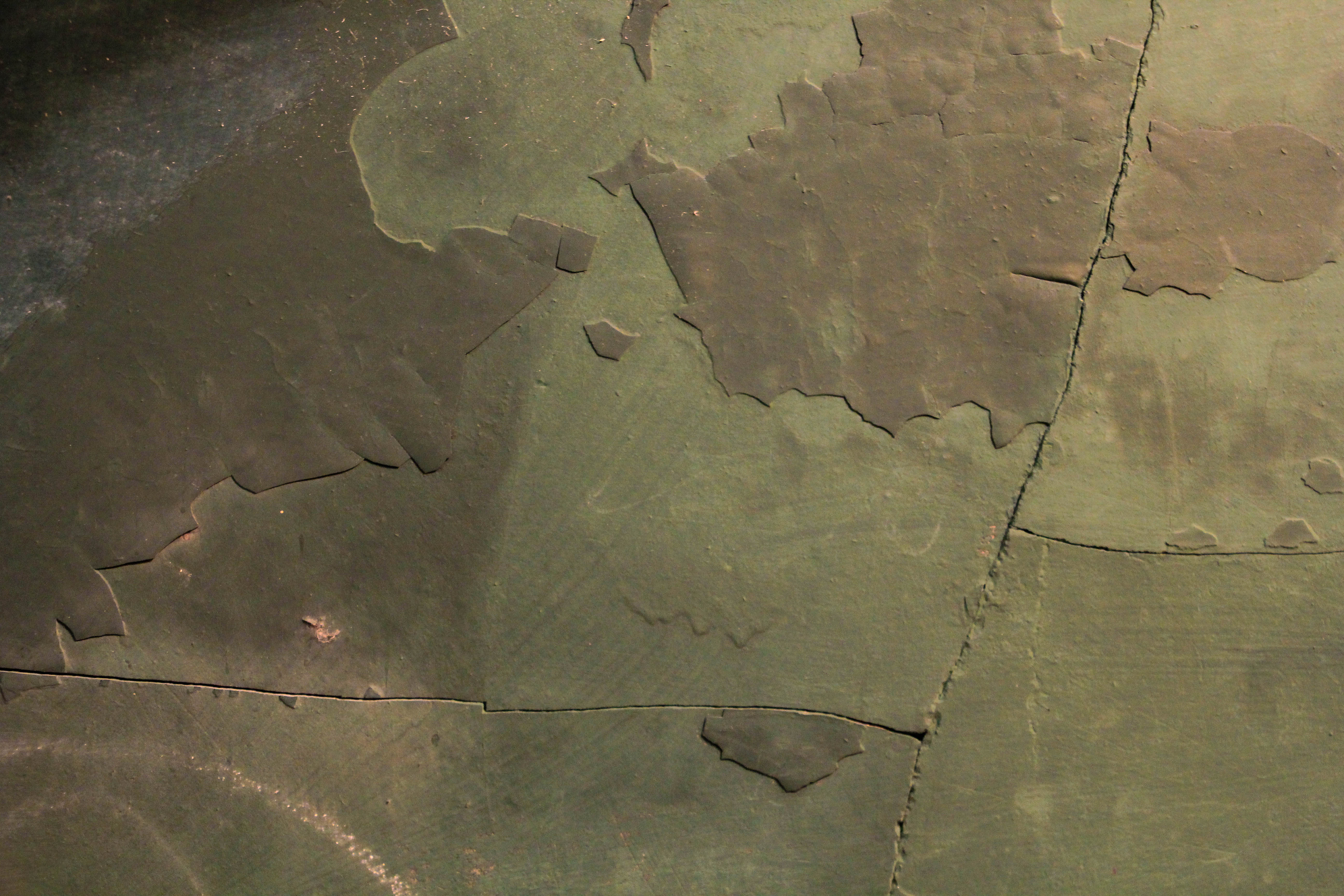 Grunge Photo Texture Green Chipped Paint Cracked Peeling Wall Old Stock Photo