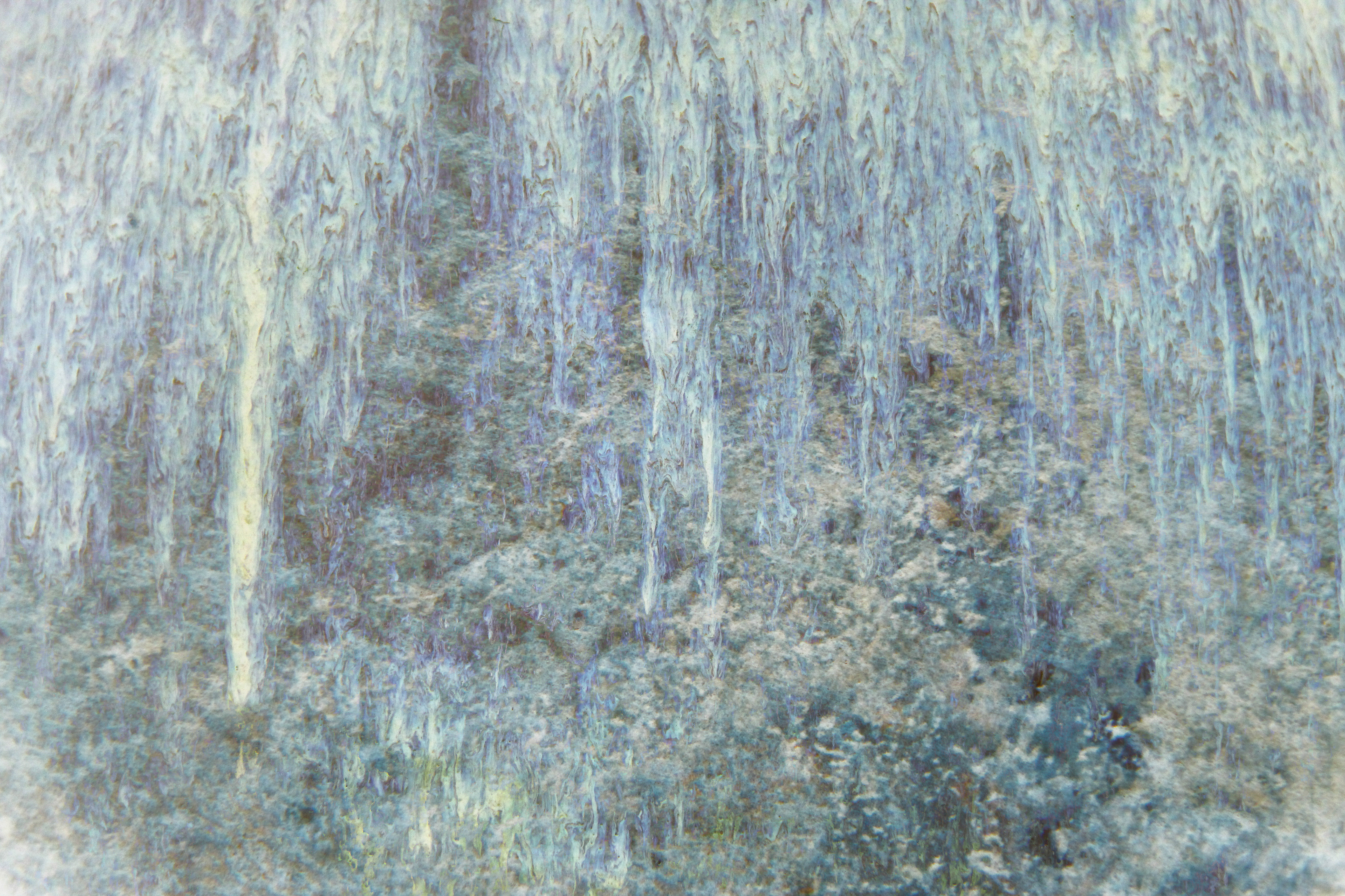 Grunge Texture Blue Teal Dripping Wall Sticky Smooth Wallpaper Photo