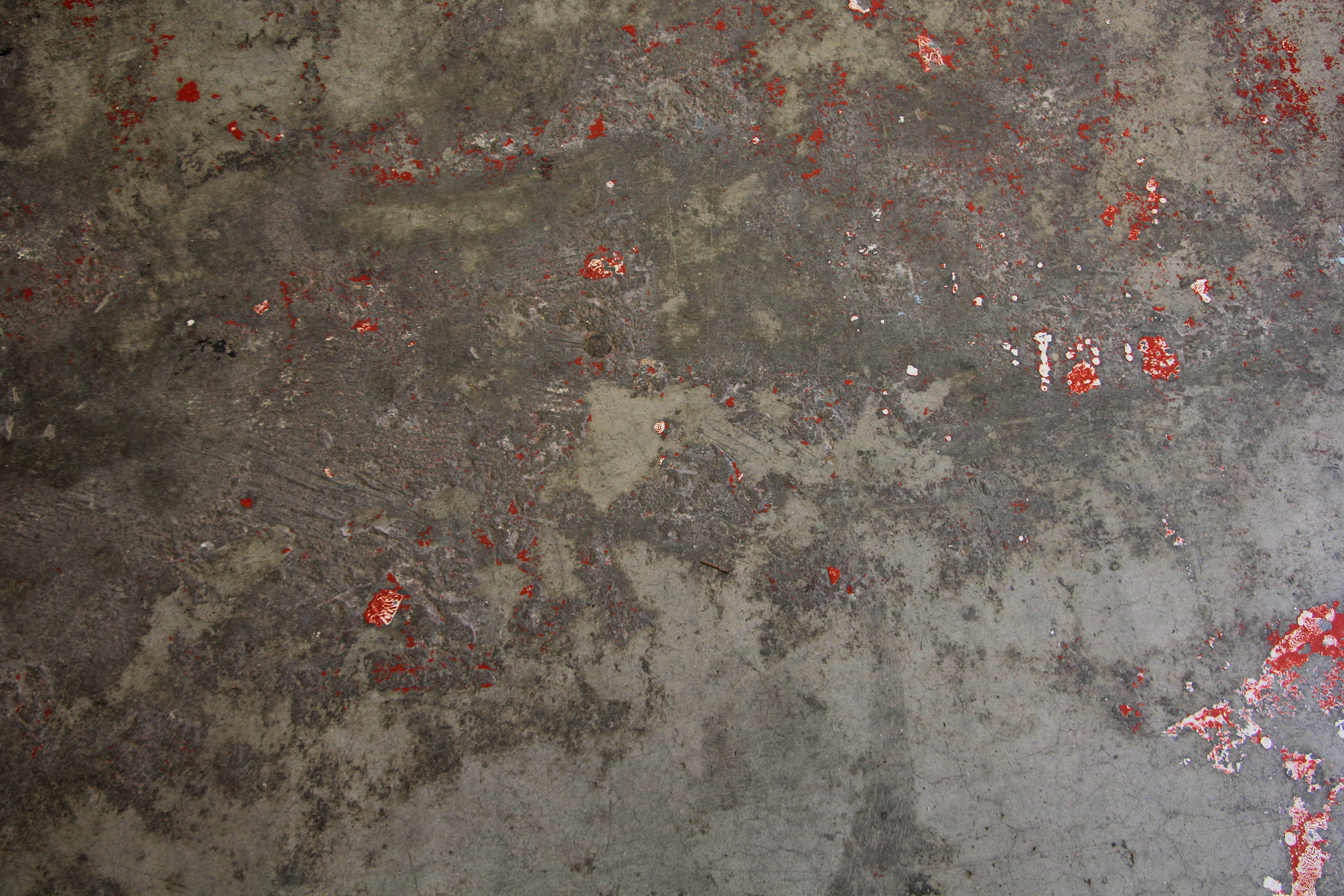 Grunge Texture Concrete Grey Spotted Red Paint Rough Old Stock Wallpaper