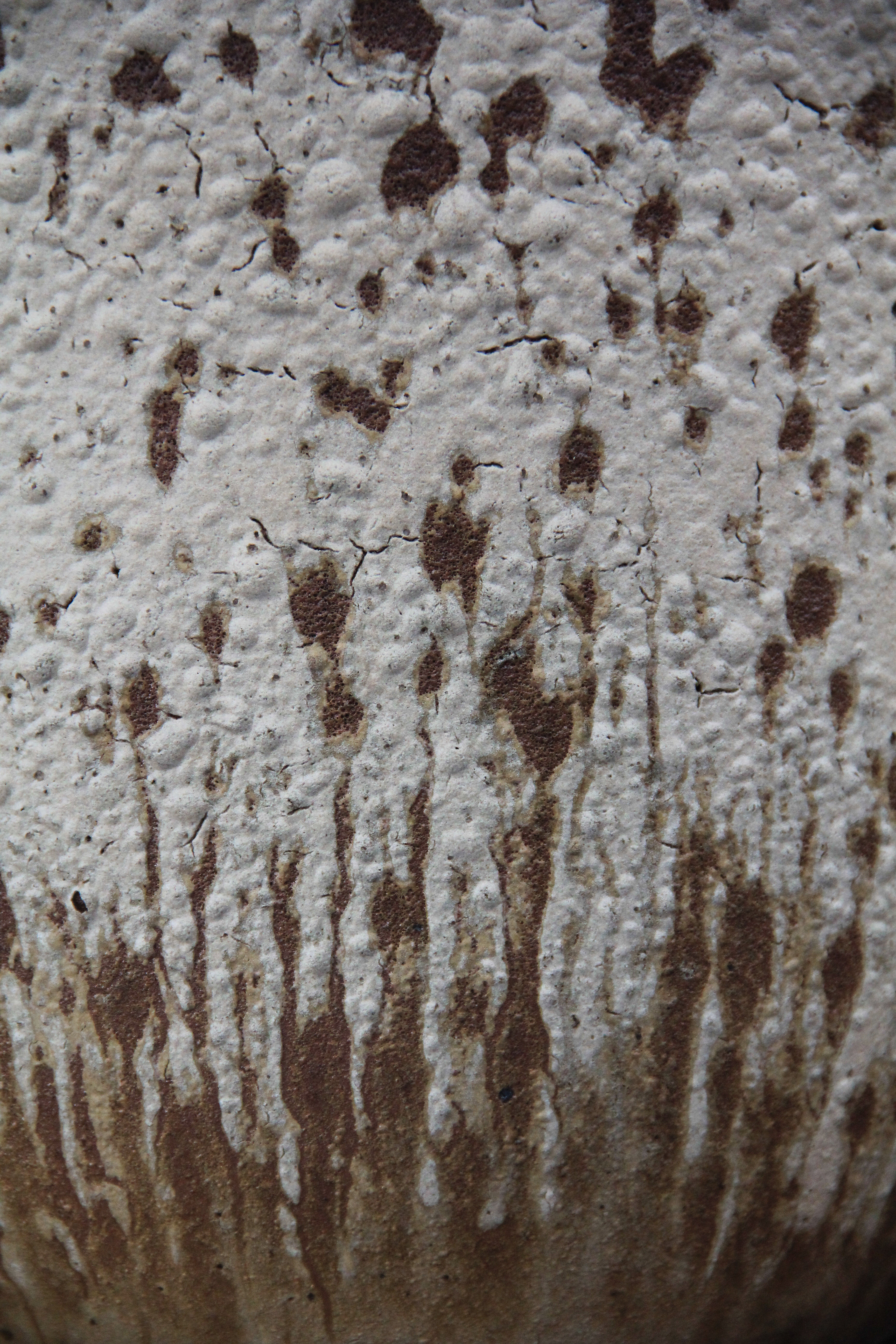 Grunge Texture Dripping Glazed Paint White Spotted Stock Photo