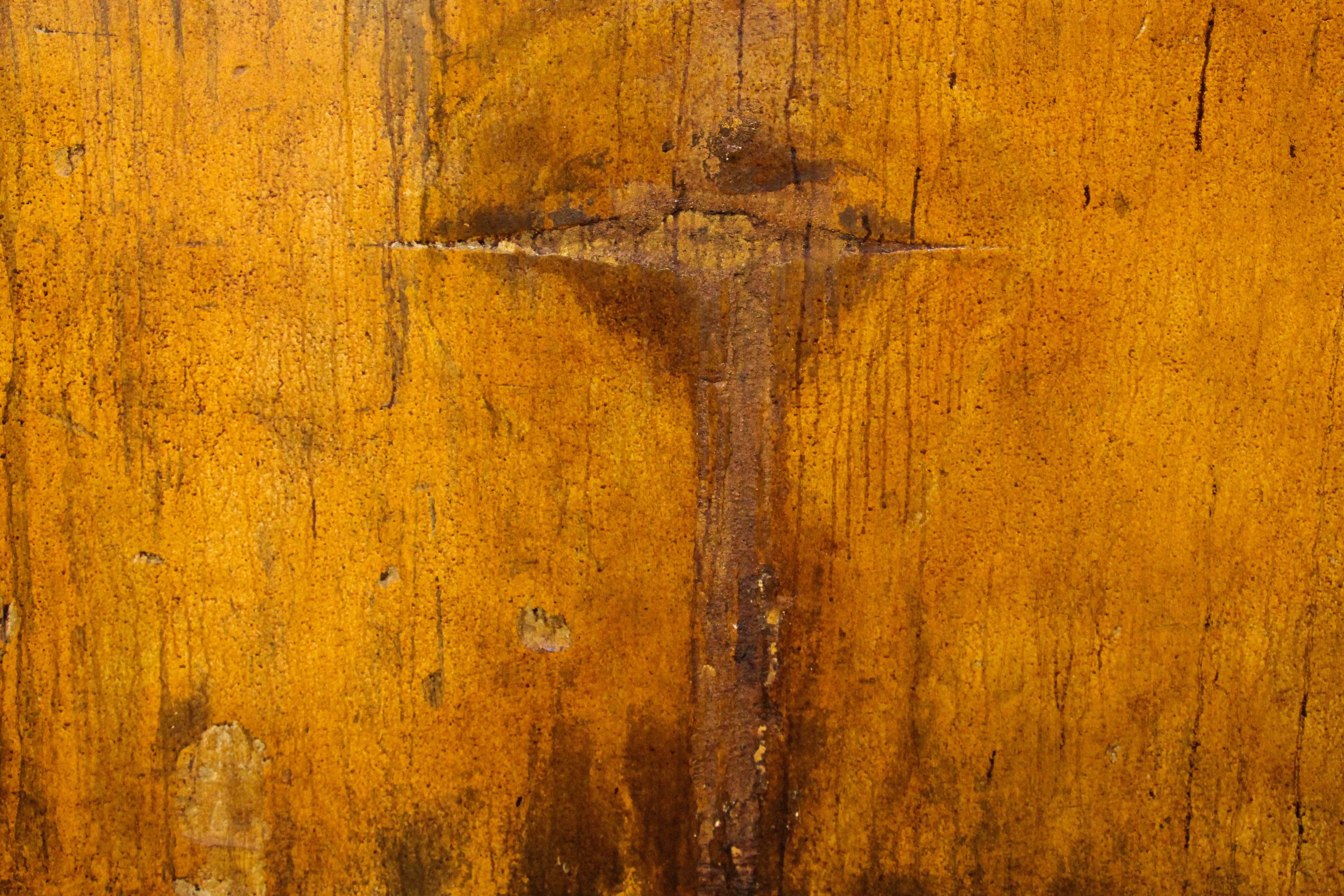 Grunge Texture Photo Old Dirty Brown Painted Concerete Wall