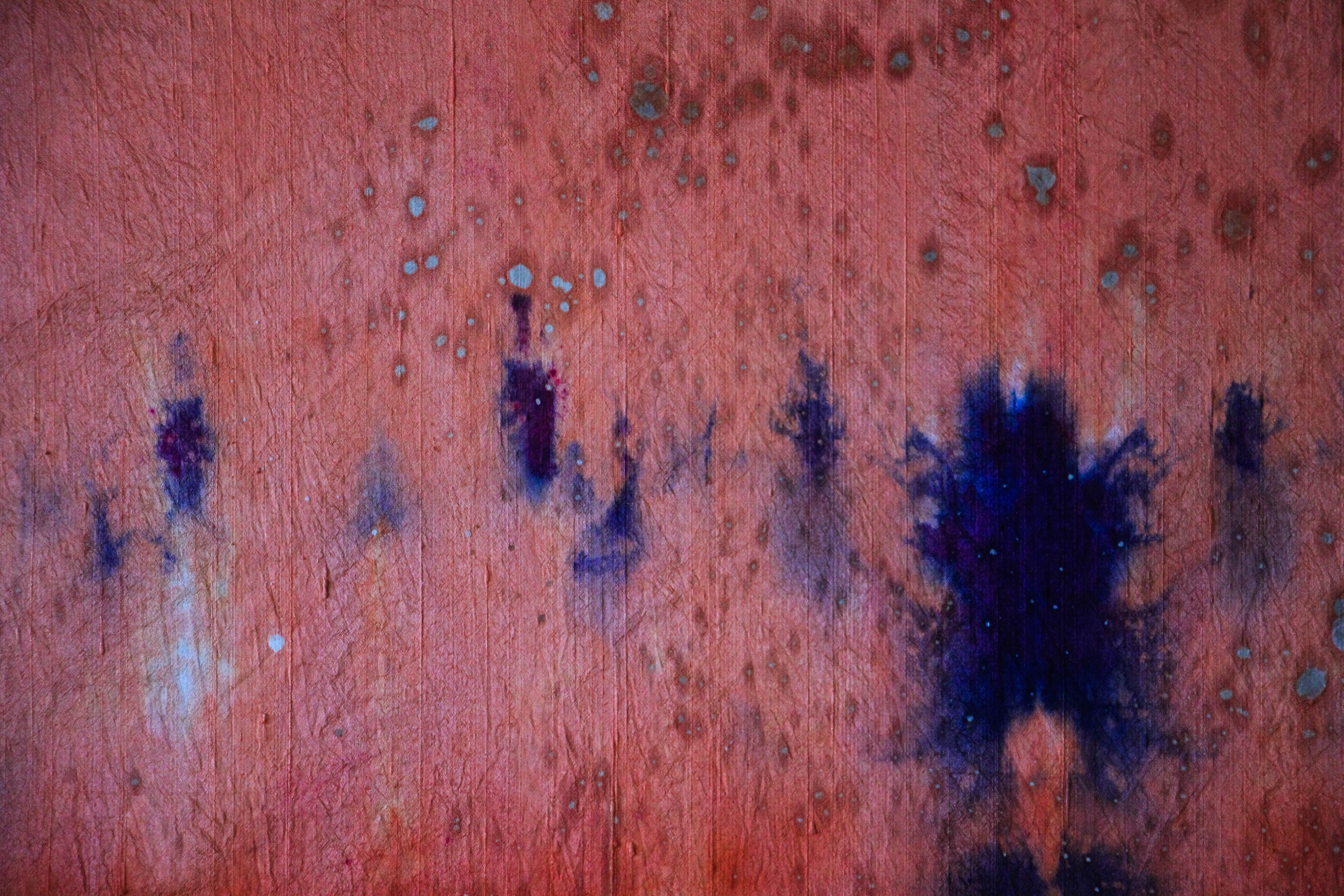 Grunge Texture Pink Blue Dripping Paint Watercolor Spotted Stock Photo