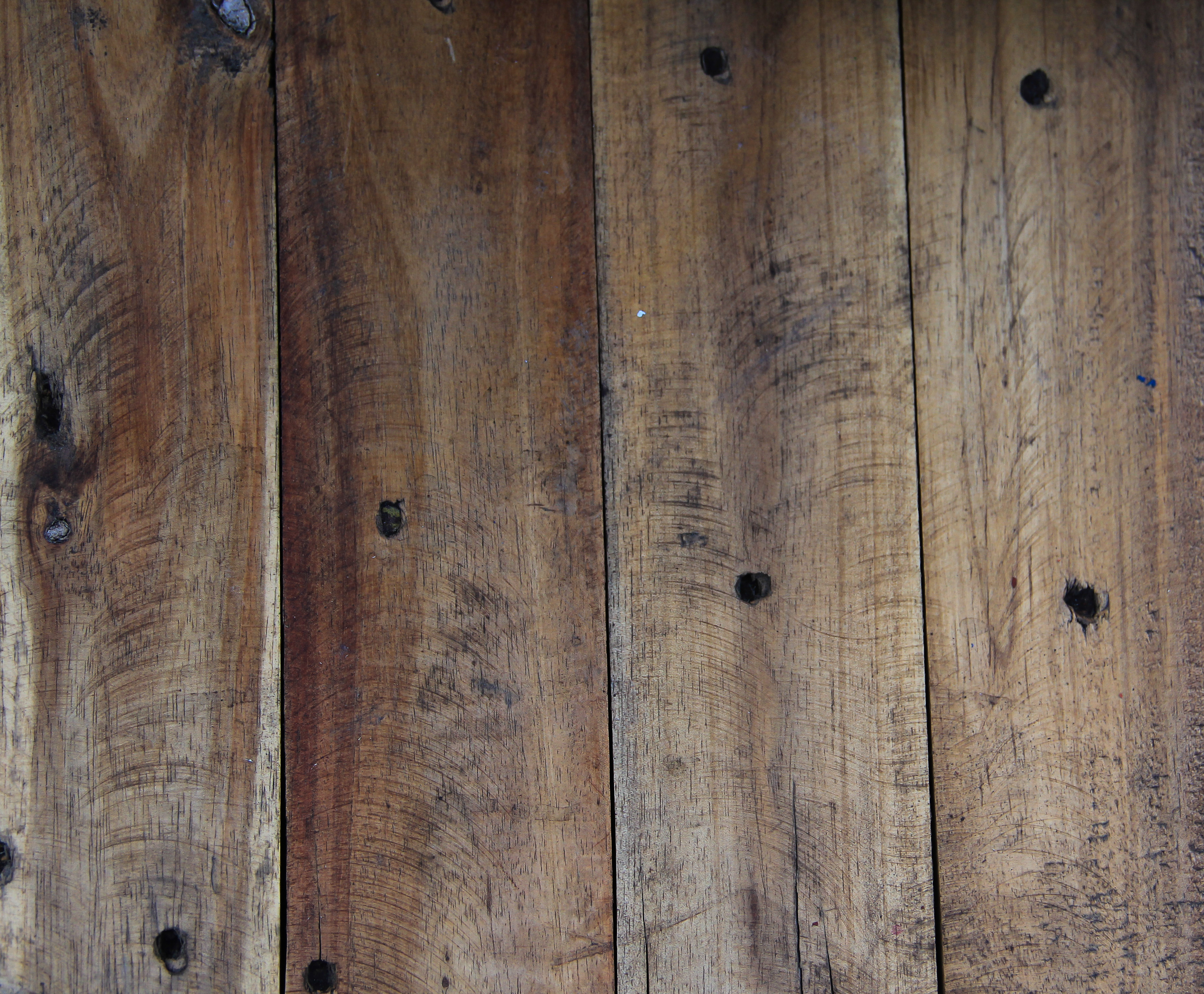 Grunge Wood Texture Rough Knotty Pine Cut Plank Floor Worn Hole Wallpaper