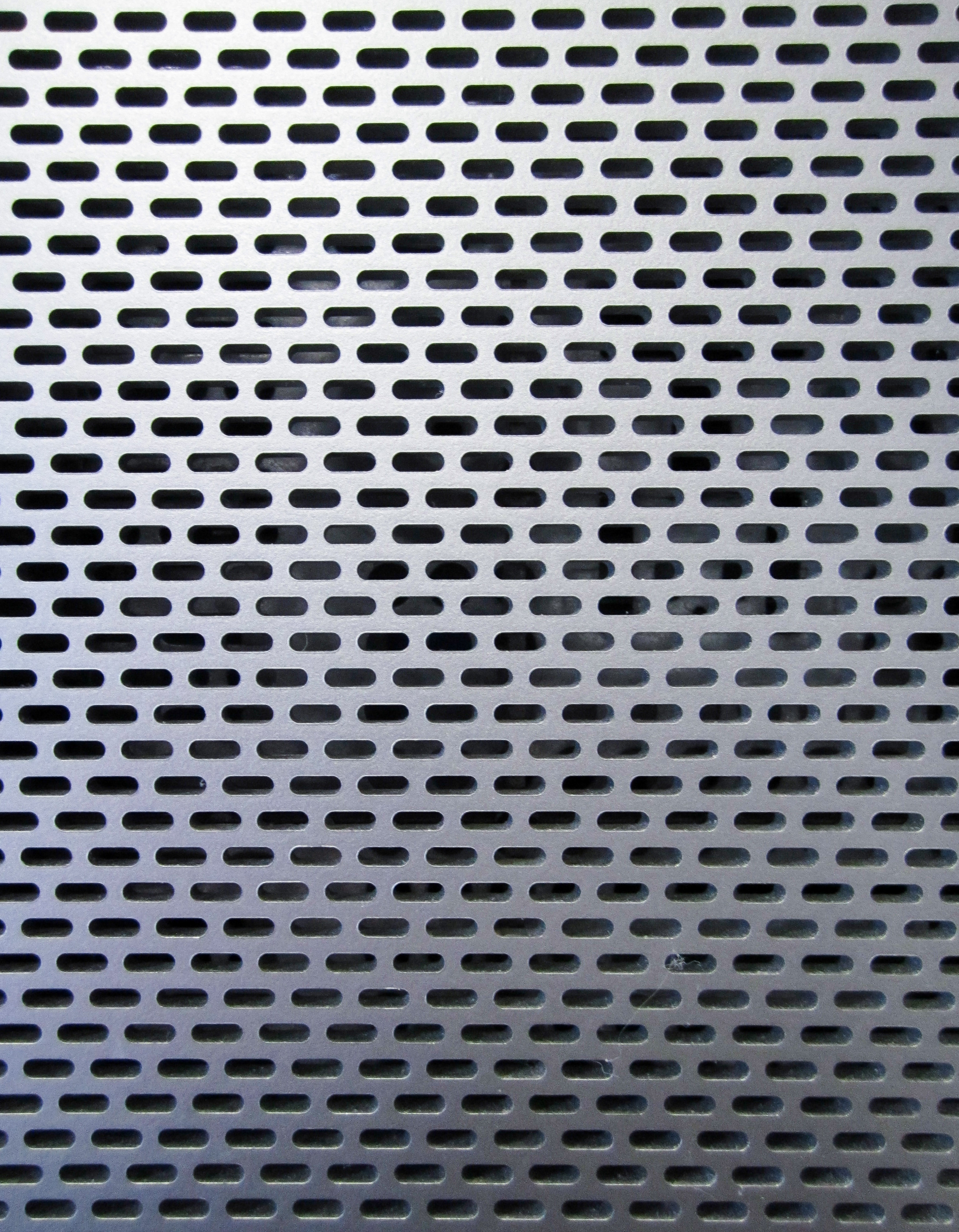 Hole Metal Texture Computer Surface Grill Silver Grey Stock Photo
