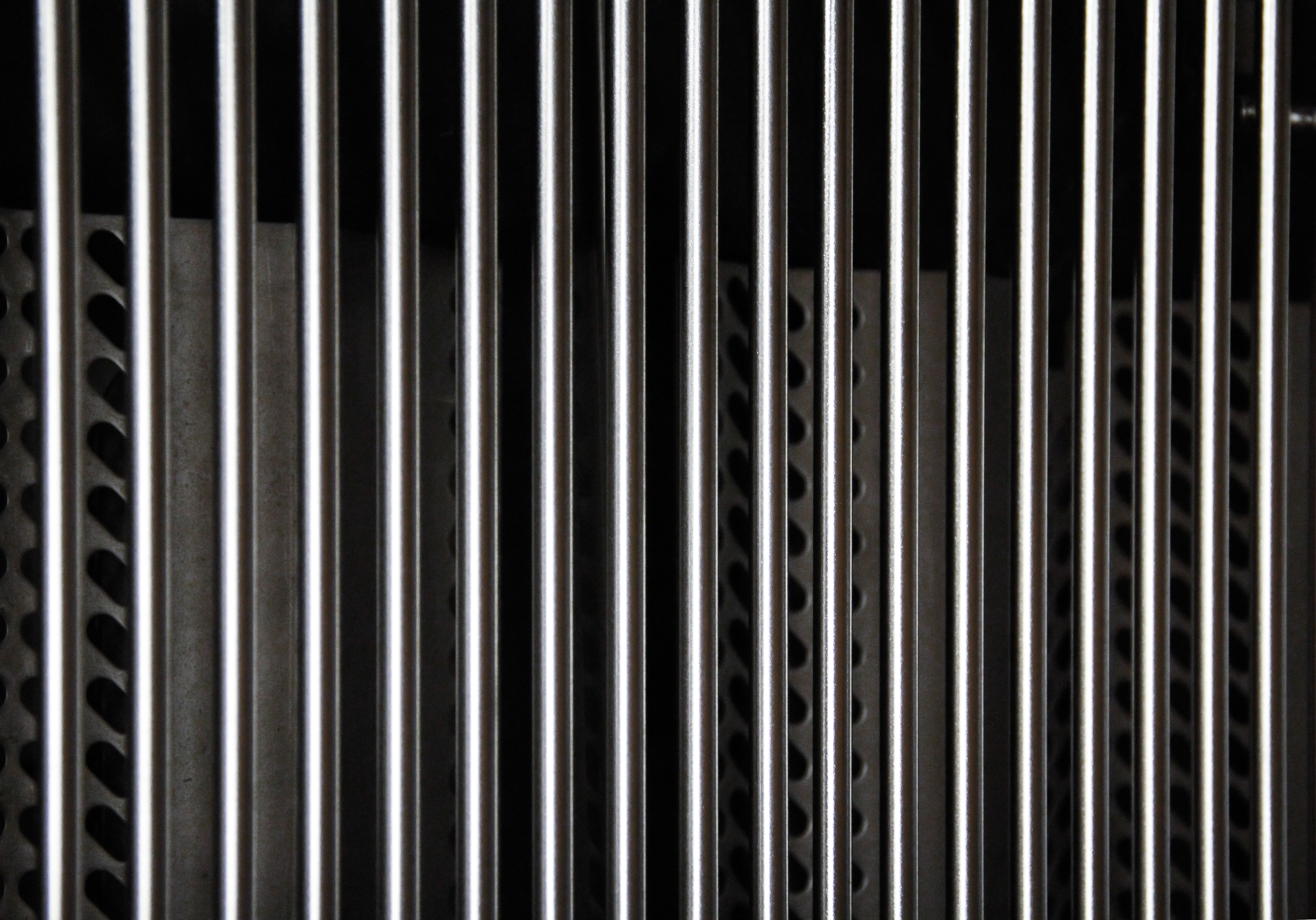 Metal Bar Texture Grill Pole Stainless Steel Shine Stock Photo