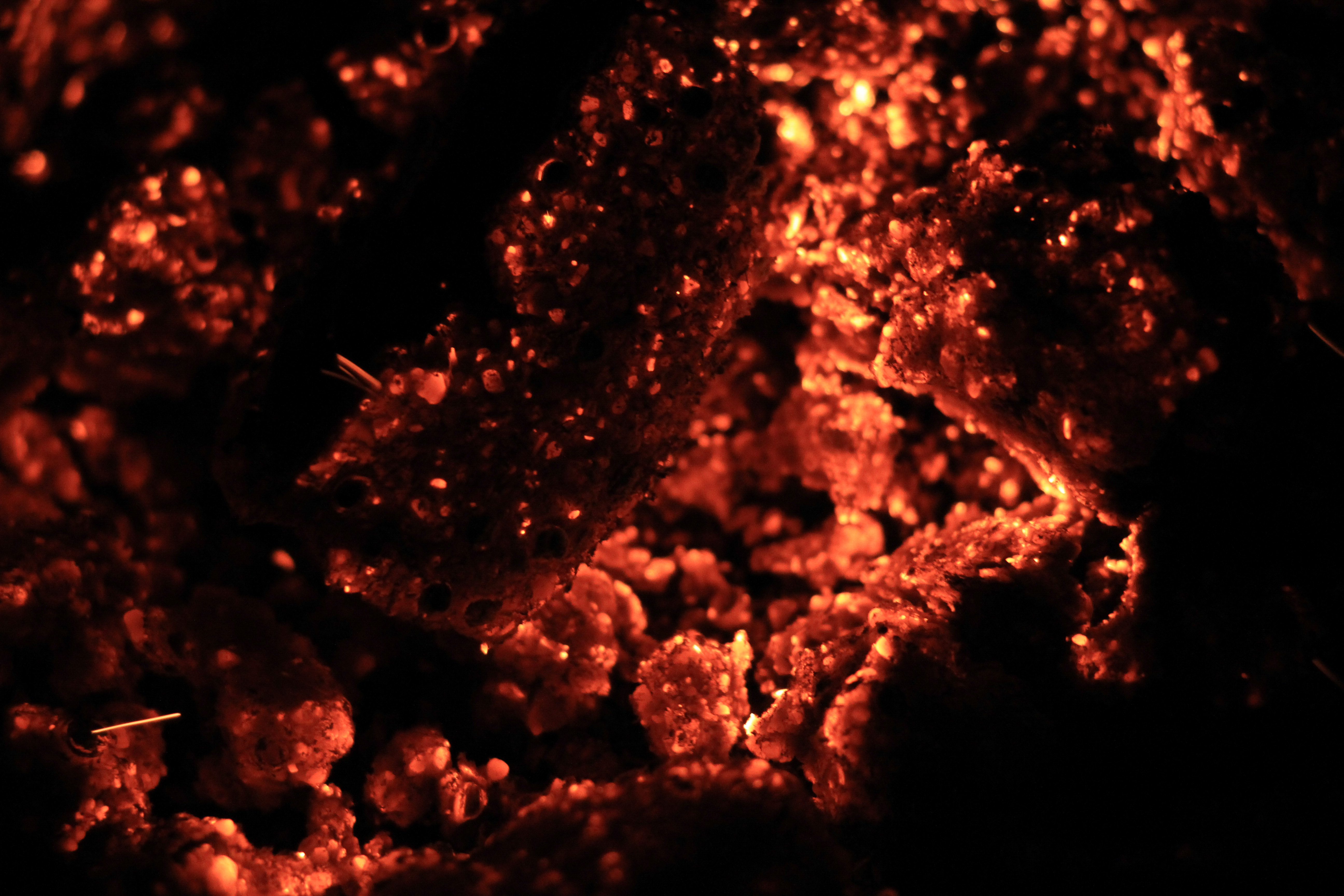 Red Hot Texture Burning Coal Fire Place Photo