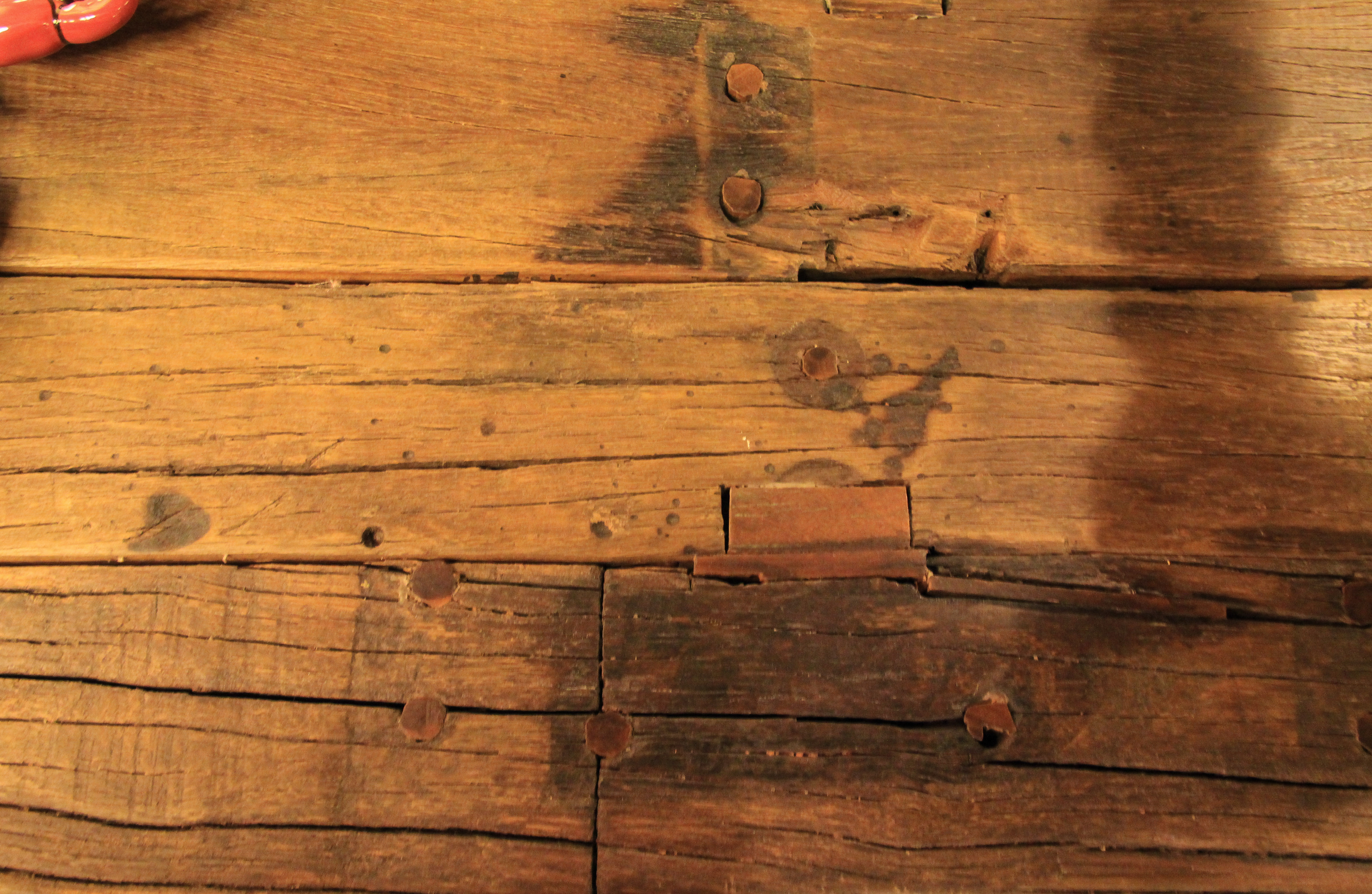 Rough Wood Texture Sea Flooring Splinter Nail Stock Photo