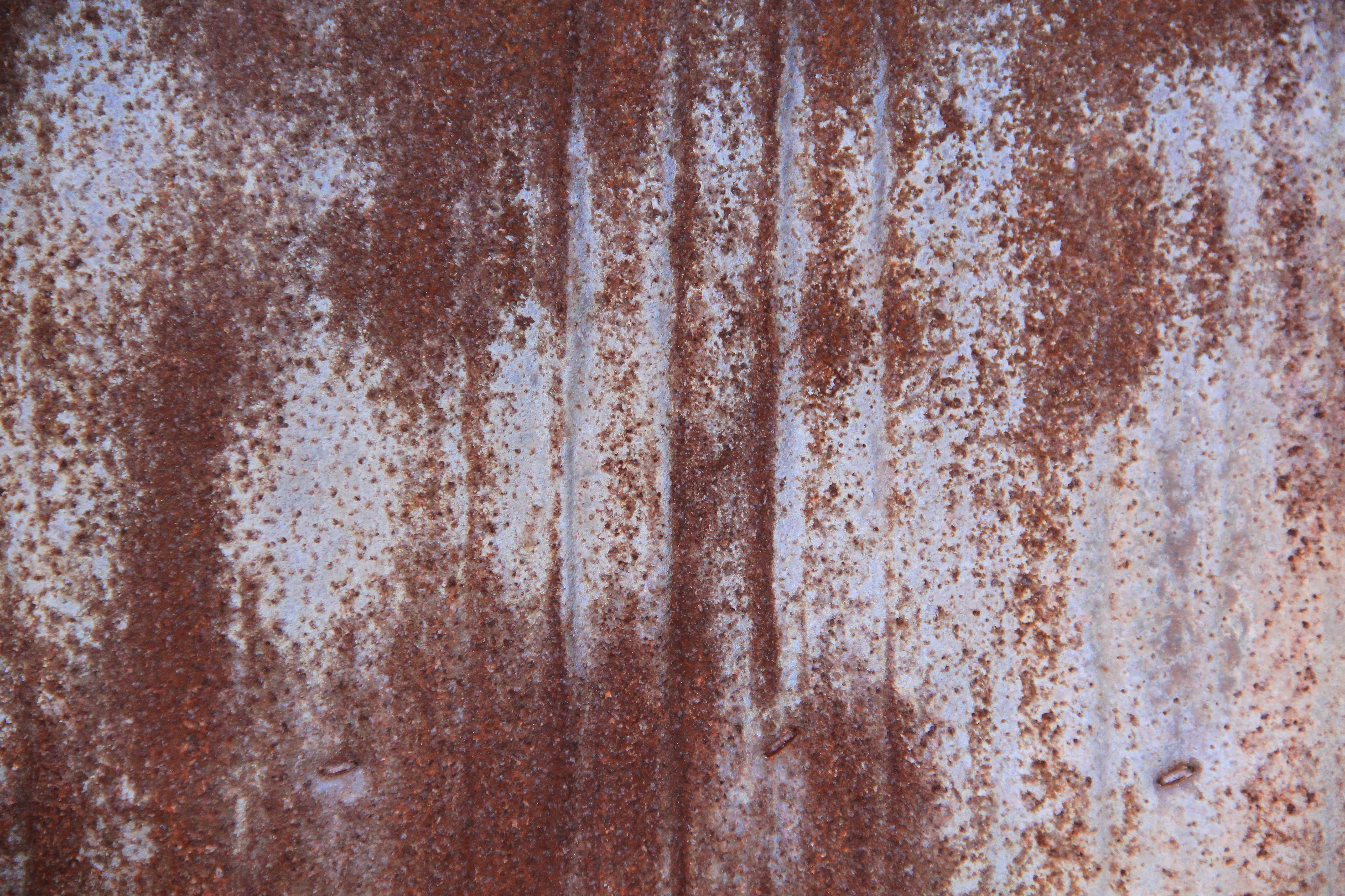 Rusty Metal Texture Rippled Iron Steel Wall Stock Photo