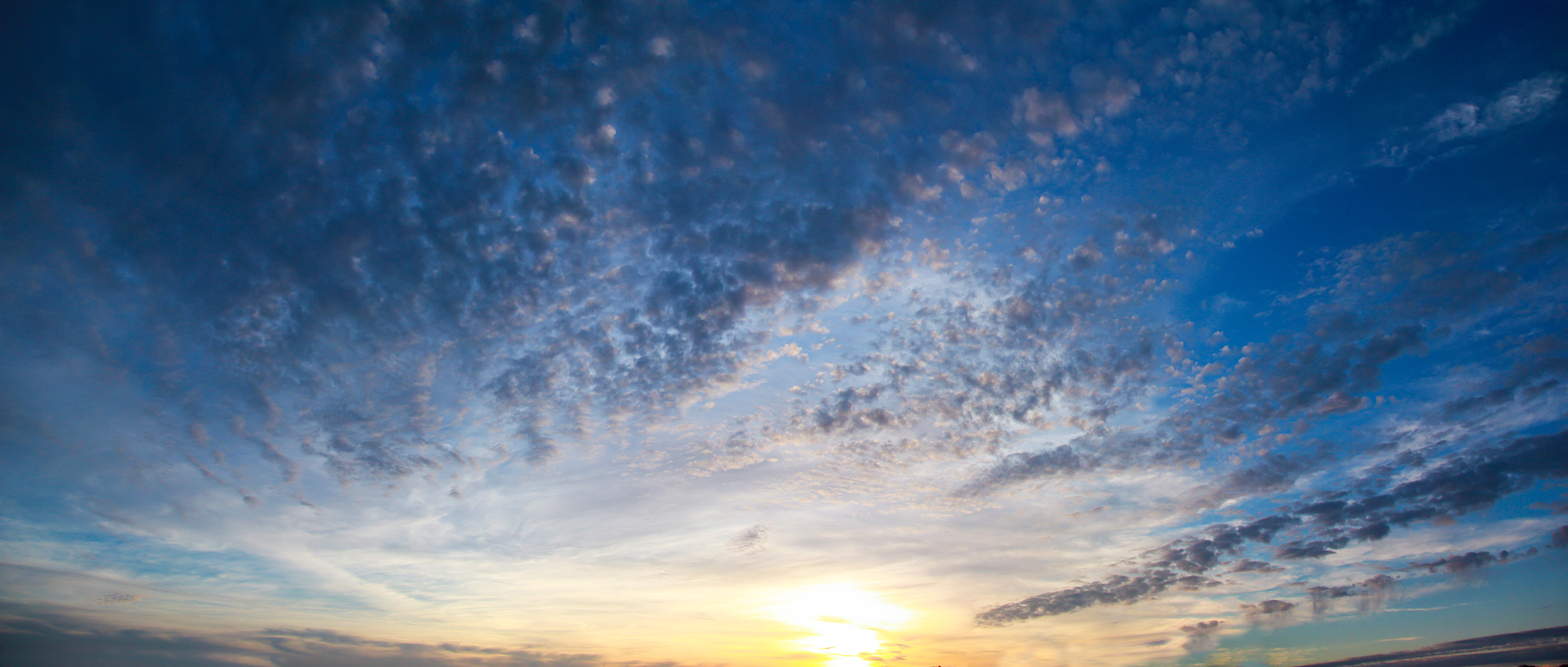 Sky Photo Beautiful Sunset High Resolution Stock Photo Large Wallpaper Blue Gold Clouds
