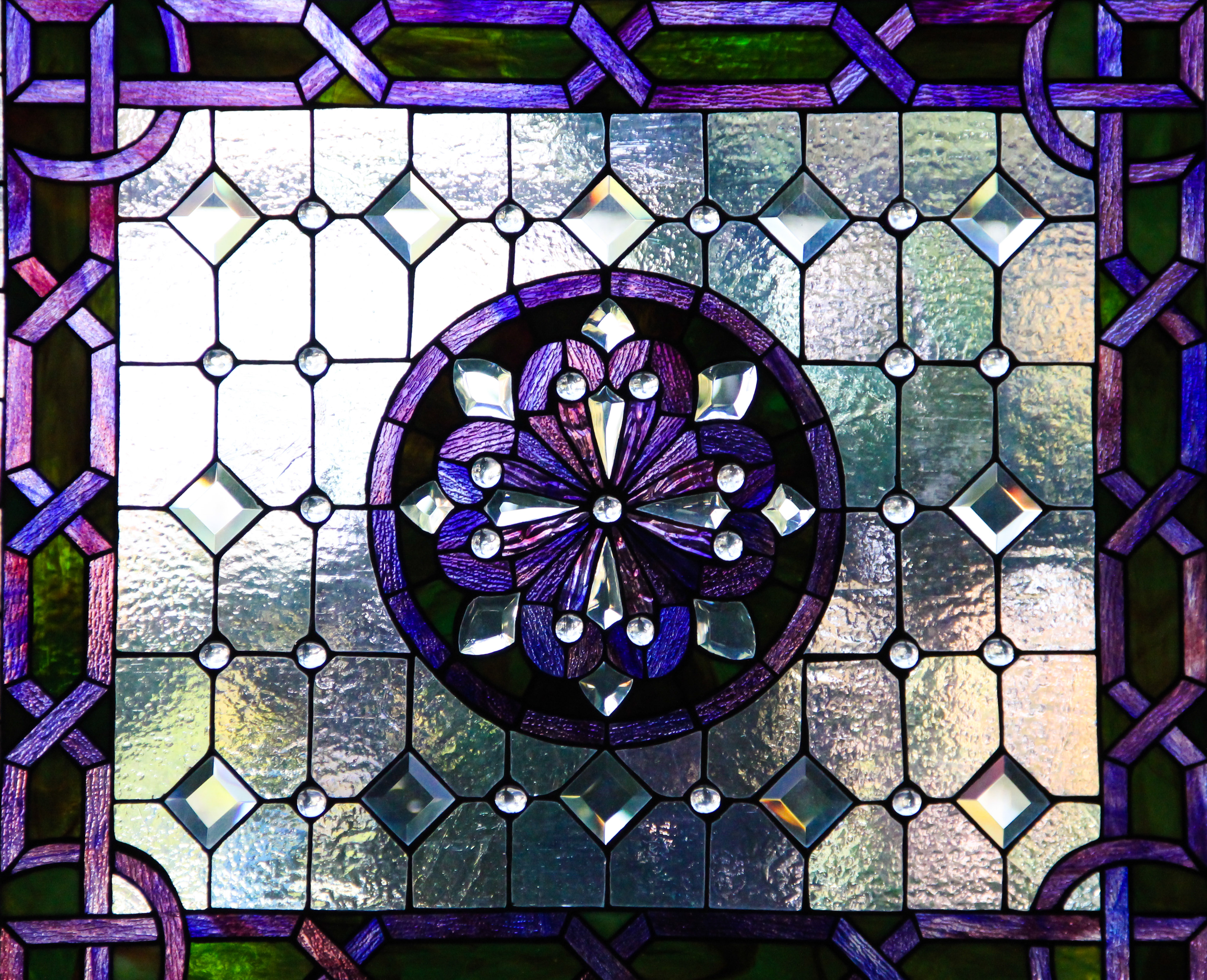Stained Glass Texture Stock Photo Purple Window Frosted Flower
