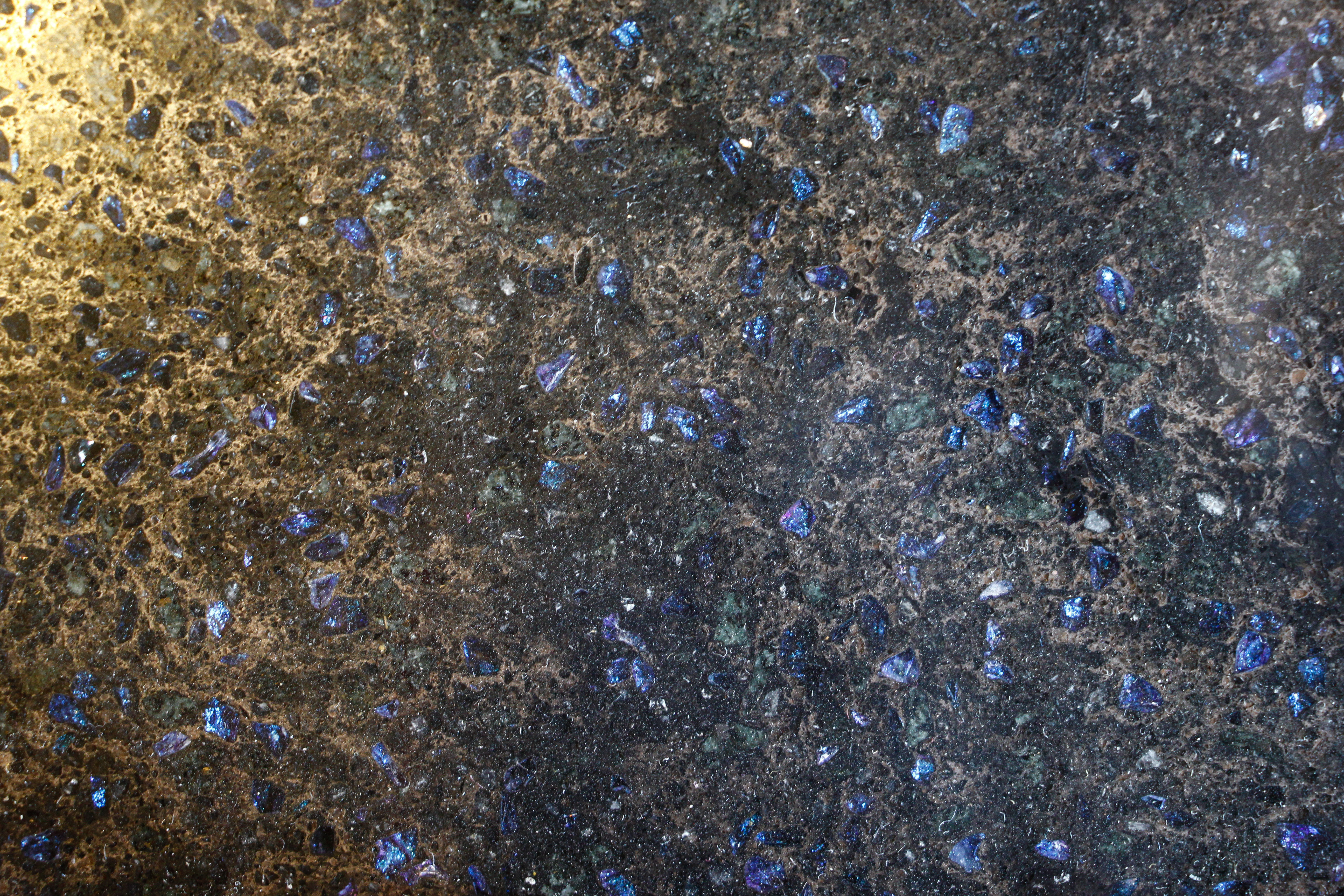 Stone Counter Texture Granite Blue Gold Skeckled Cut Smooth Photo