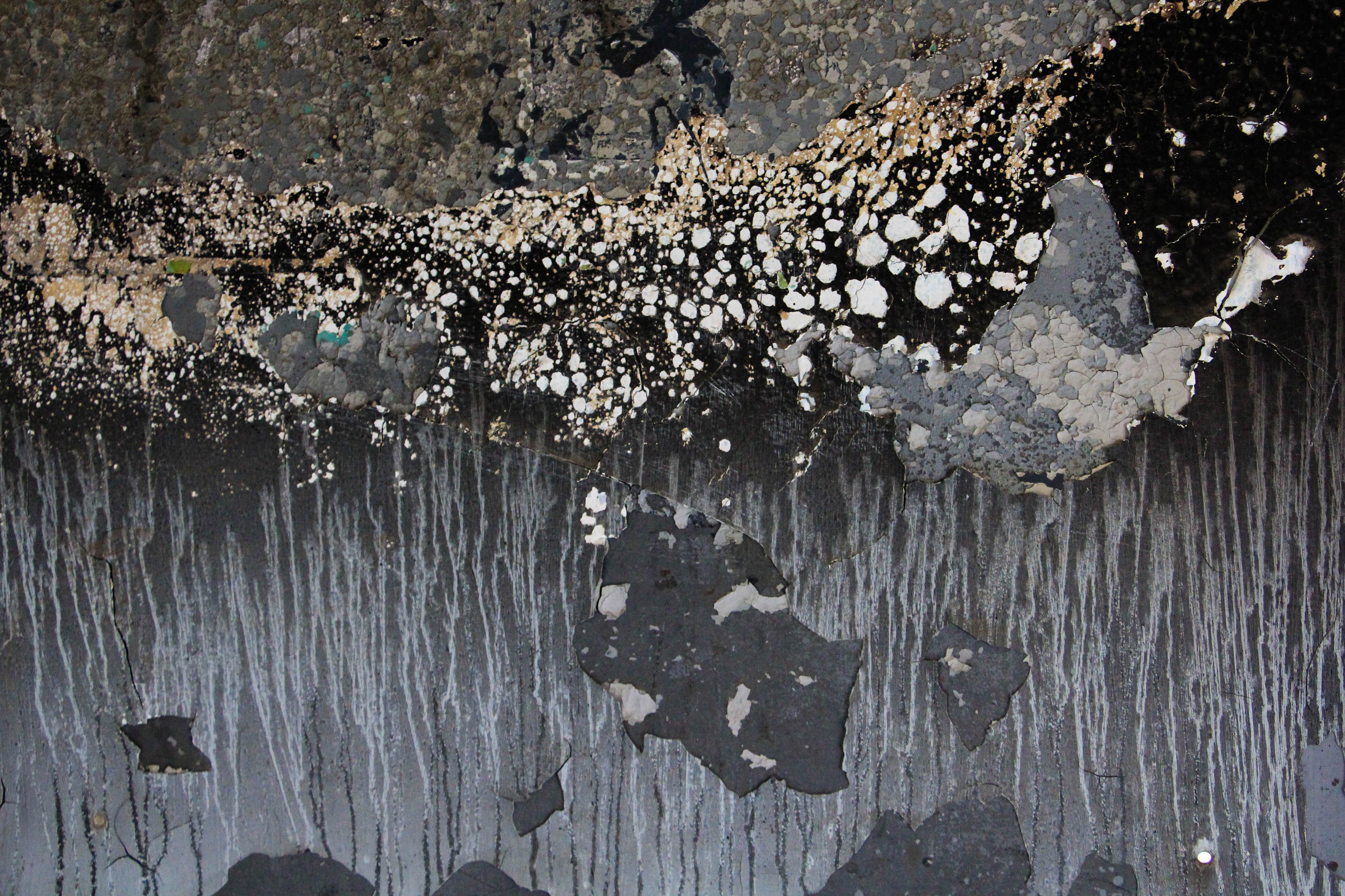 Ugly Grunge Texture Rough Build Up Burnt Fire Wall Dripping Stock Photo